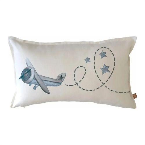 Funda Cojín Avión Azul 50x30-1