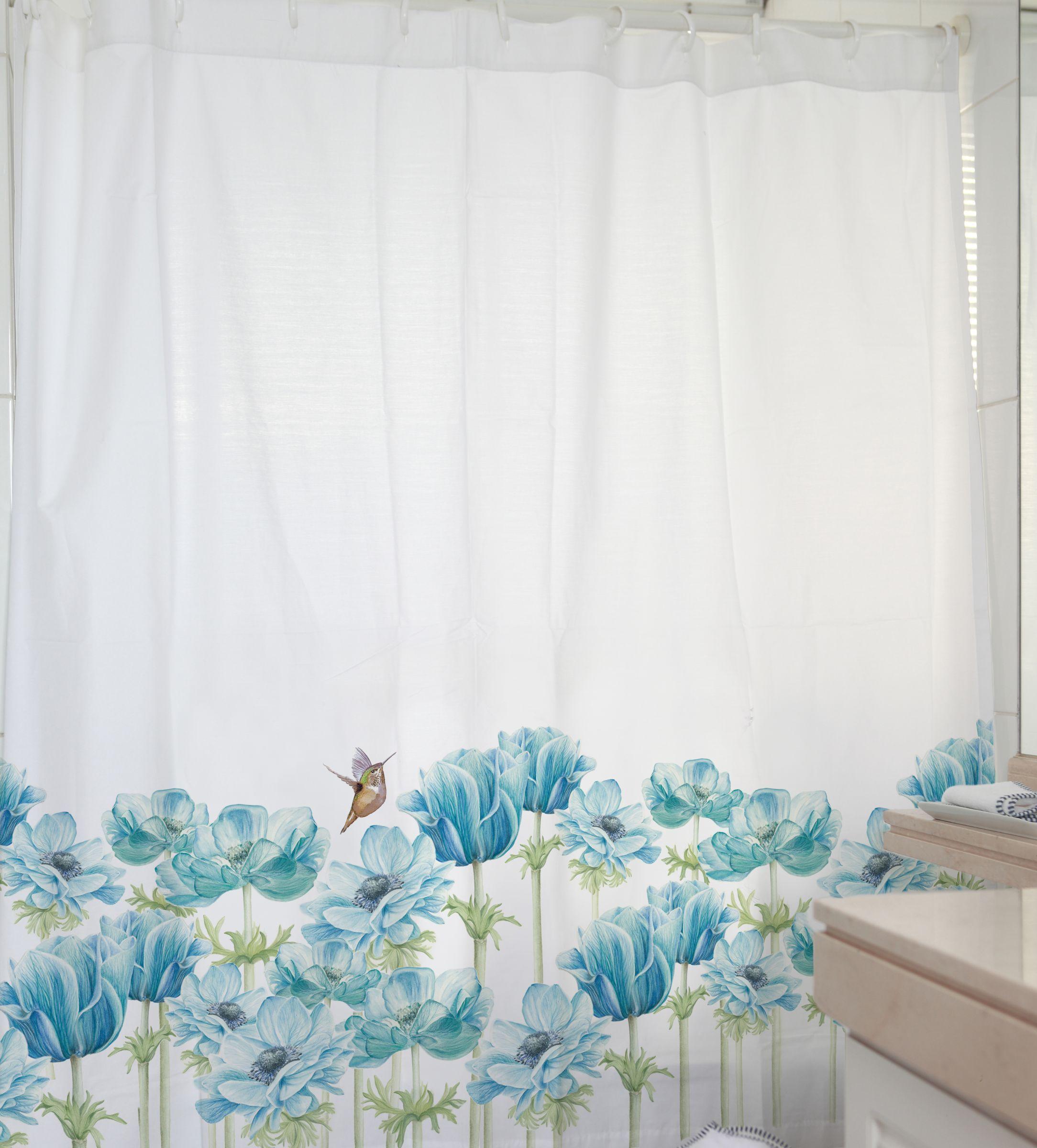 Cortina De Baño Estampada Anemone 180x180-0