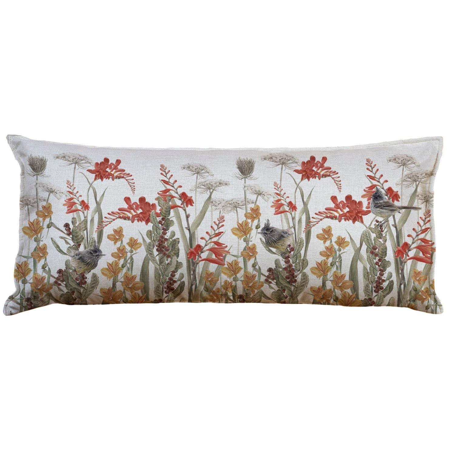 Funda Cojin Lino Jardin Cachuditos XL 40x90-0