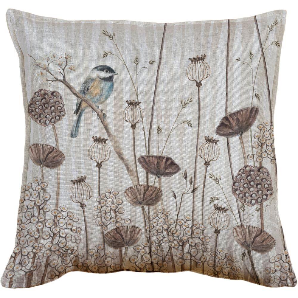 Funda Cojín Lino Chikadee Y Palitos 45x45-0