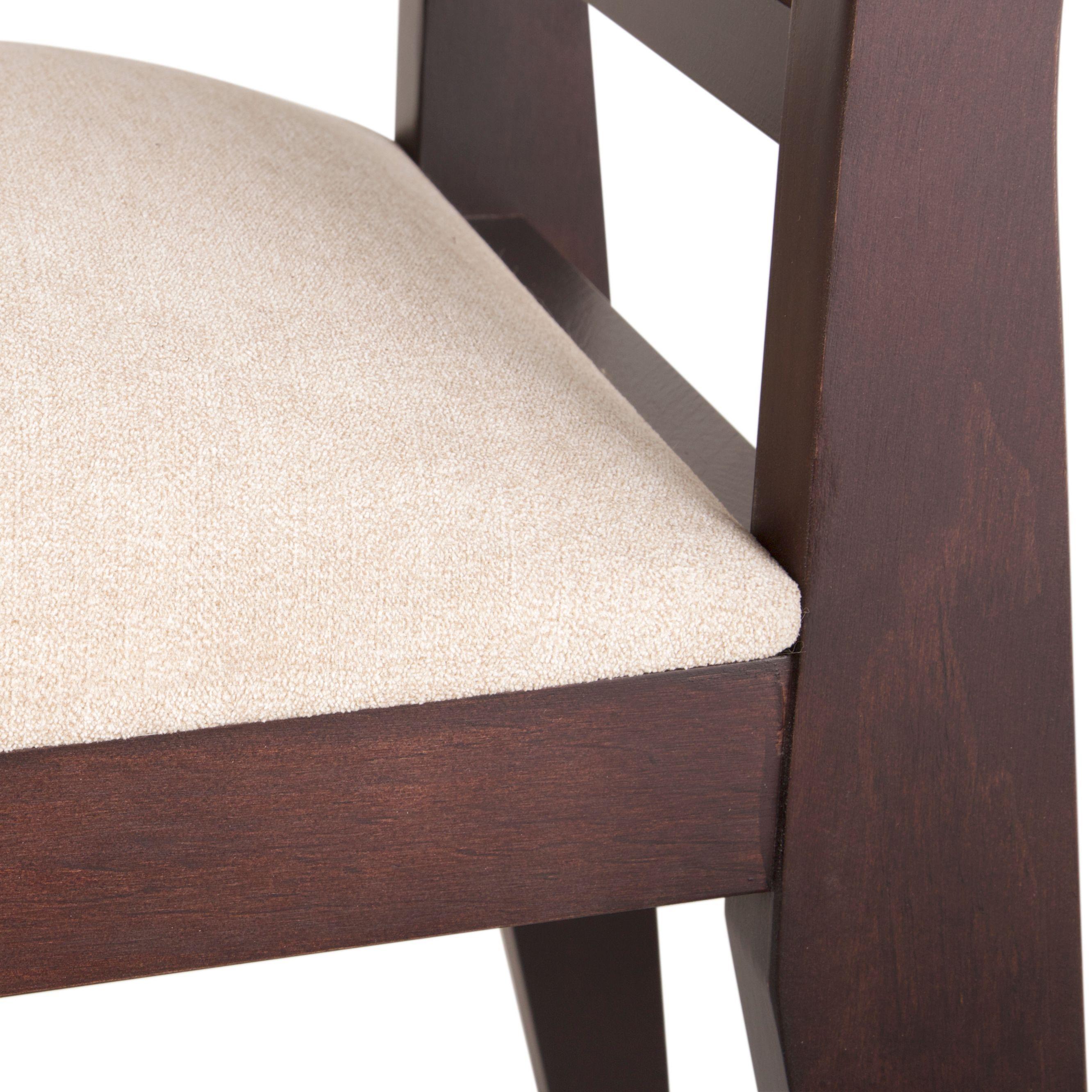 PACK 6 SILLAS PASCAL MADERA COLOR CHOCOLATE TAPIZ BEIGE JASPEADO-3