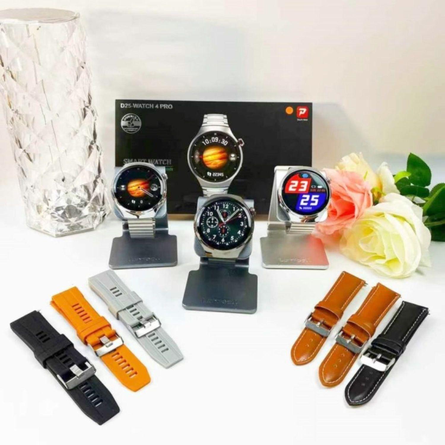 Reloj Smartwatch unisex audífonos + correa de cuero extra-5
