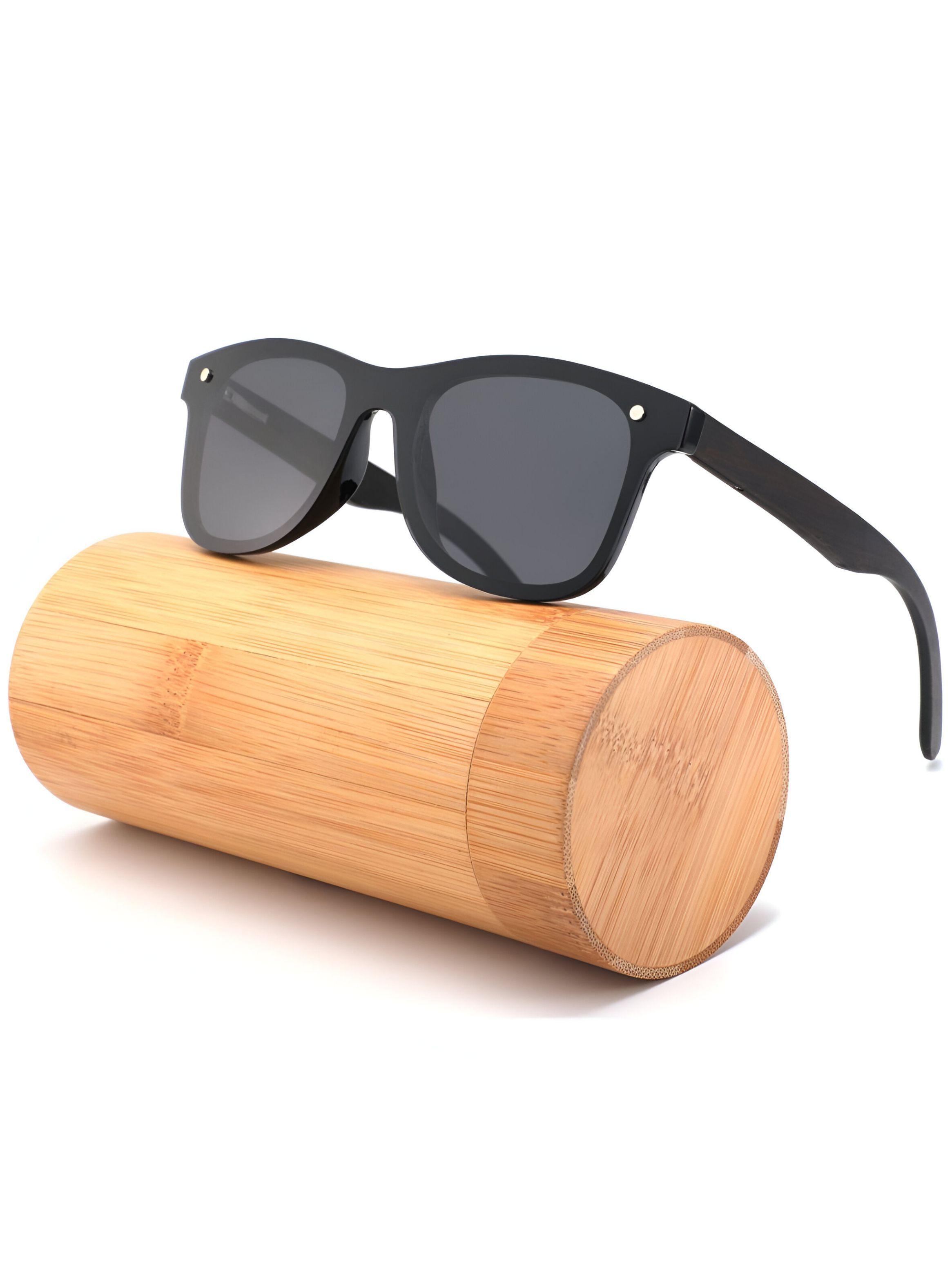 Lentes anteojos de sol gafas hombre mujer madera natural uv-0