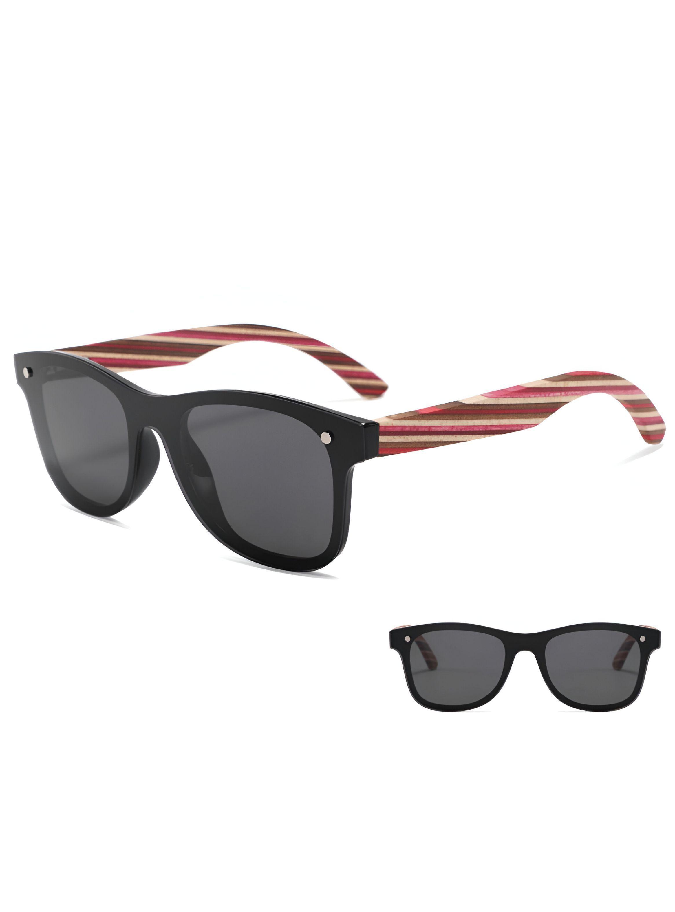 Lentes anteojos de sol gafas hombre mujer madera natural uv-2