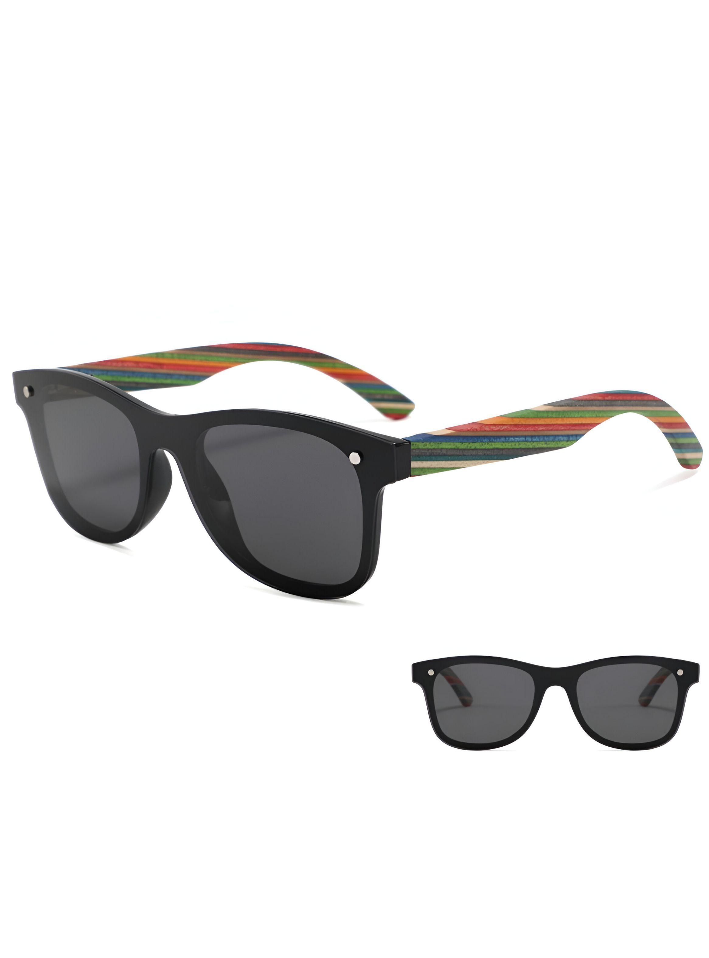 Lentes anteojos de sol gafas hombre mujer madera natural uv-4