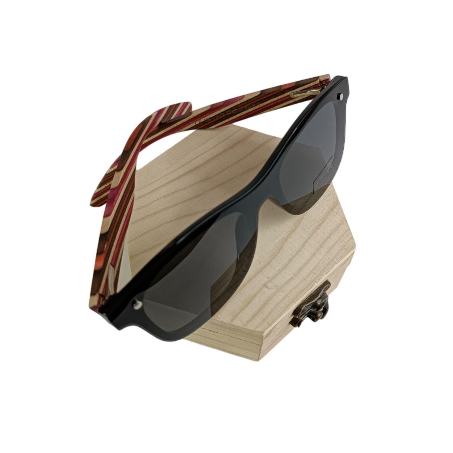 Lentes anteojos de sol gafas hombre mujer madera natural uv-6