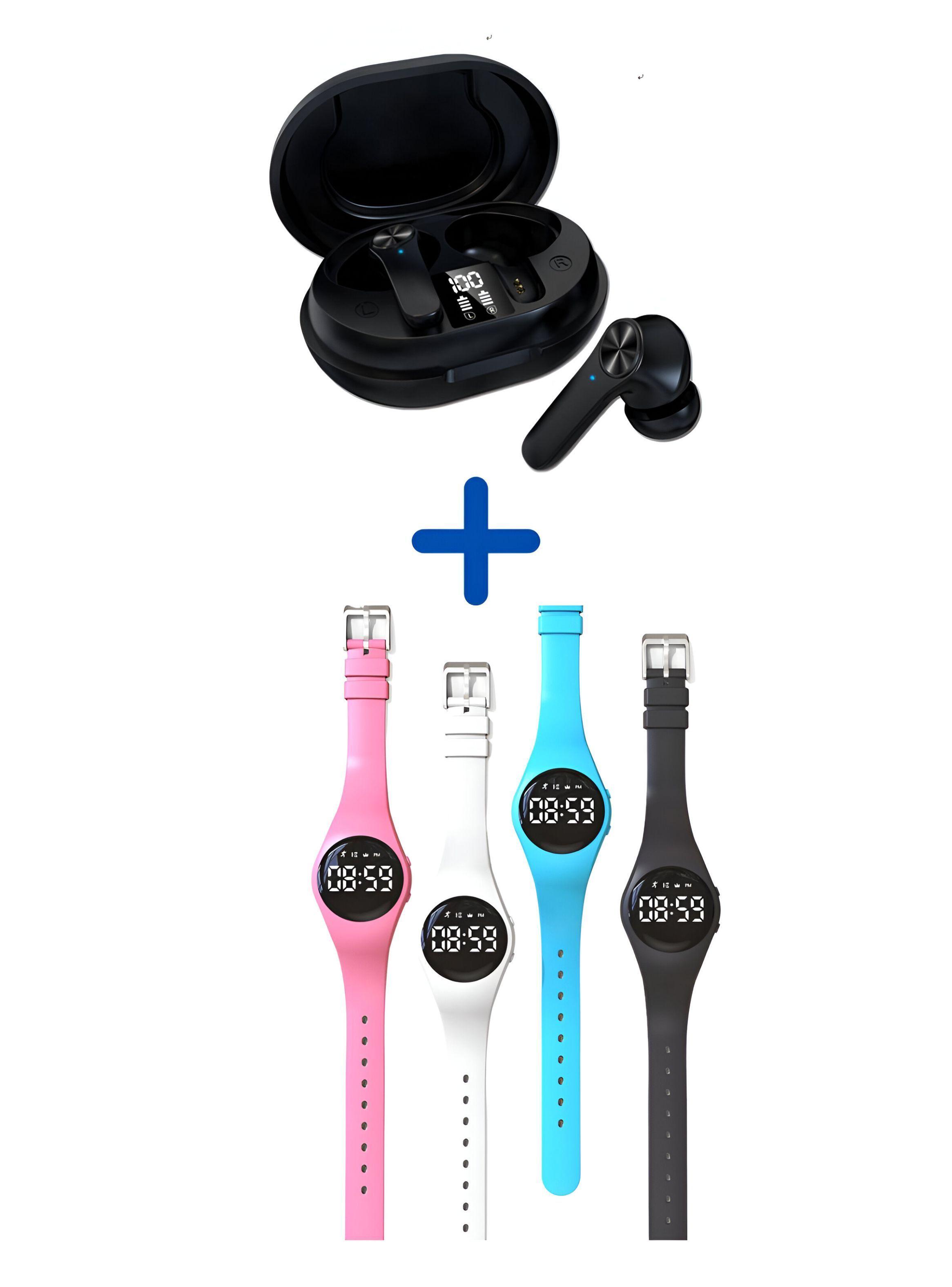 Audífonos bluetooth gamer + 1 Reloj digital de regalo-0