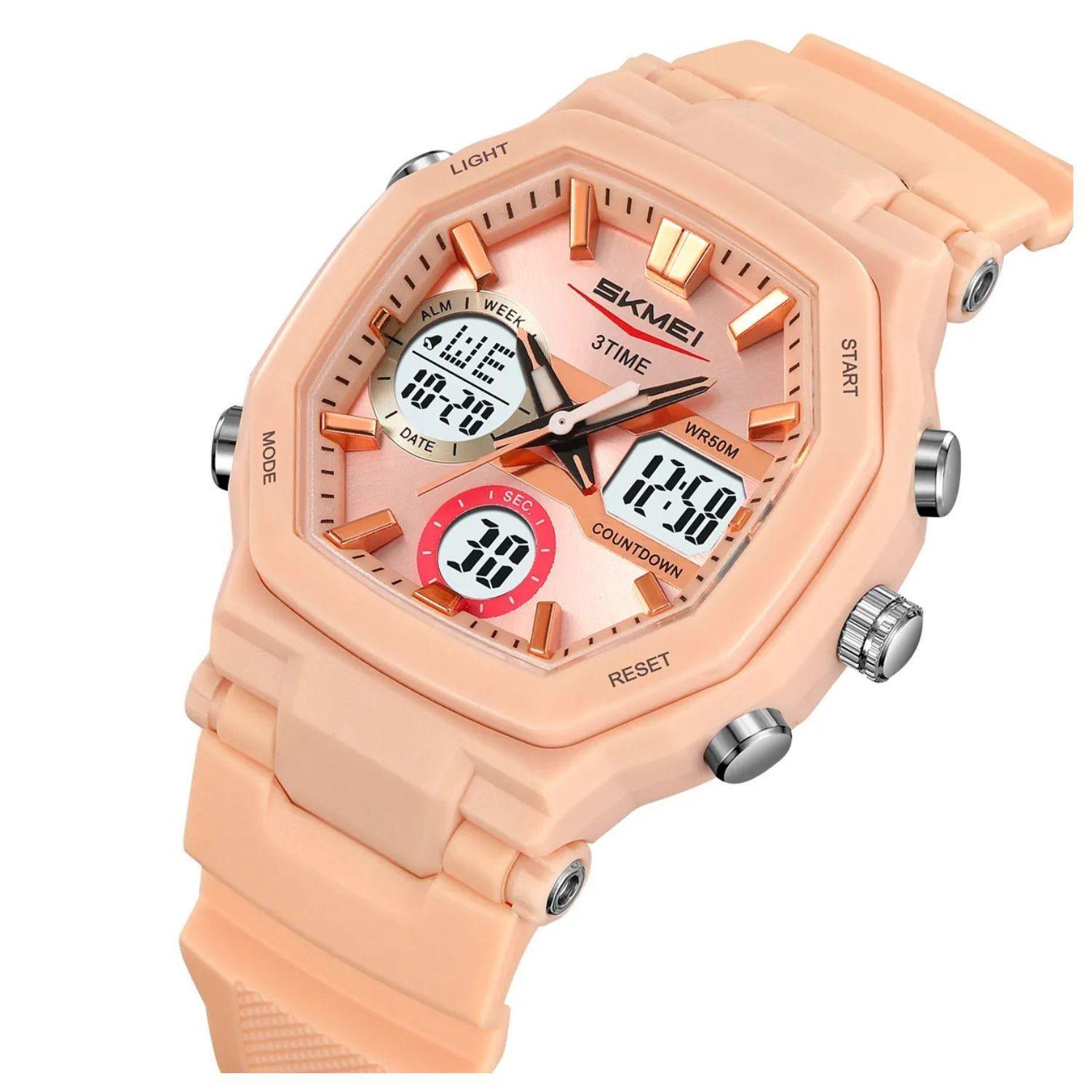 Reloj cuarzo Skmei deportivo Unisex analógico pantalla digital Led -0