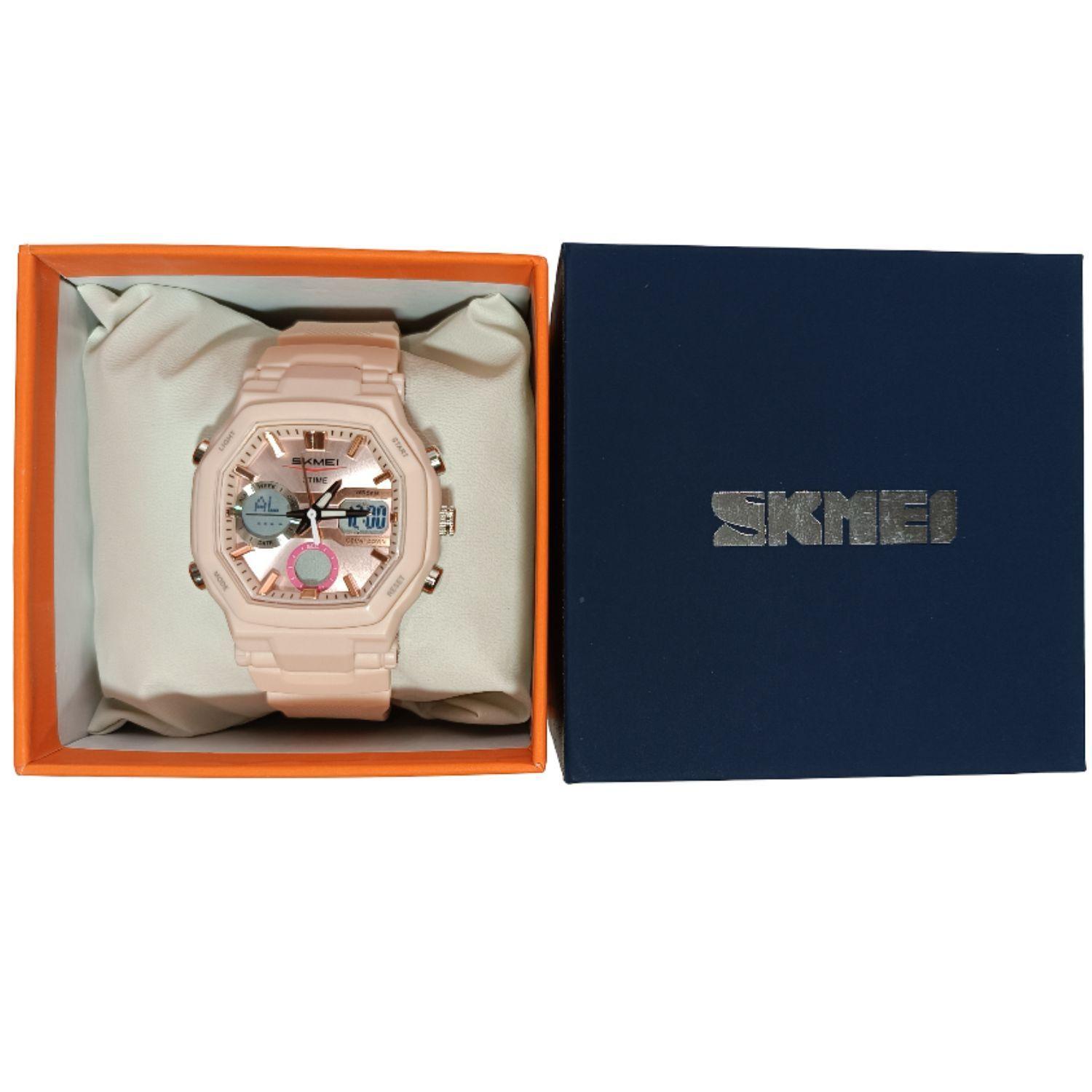 Reloj cuarzo Skmei deportivo Unisex analógico pantalla digital Led -4