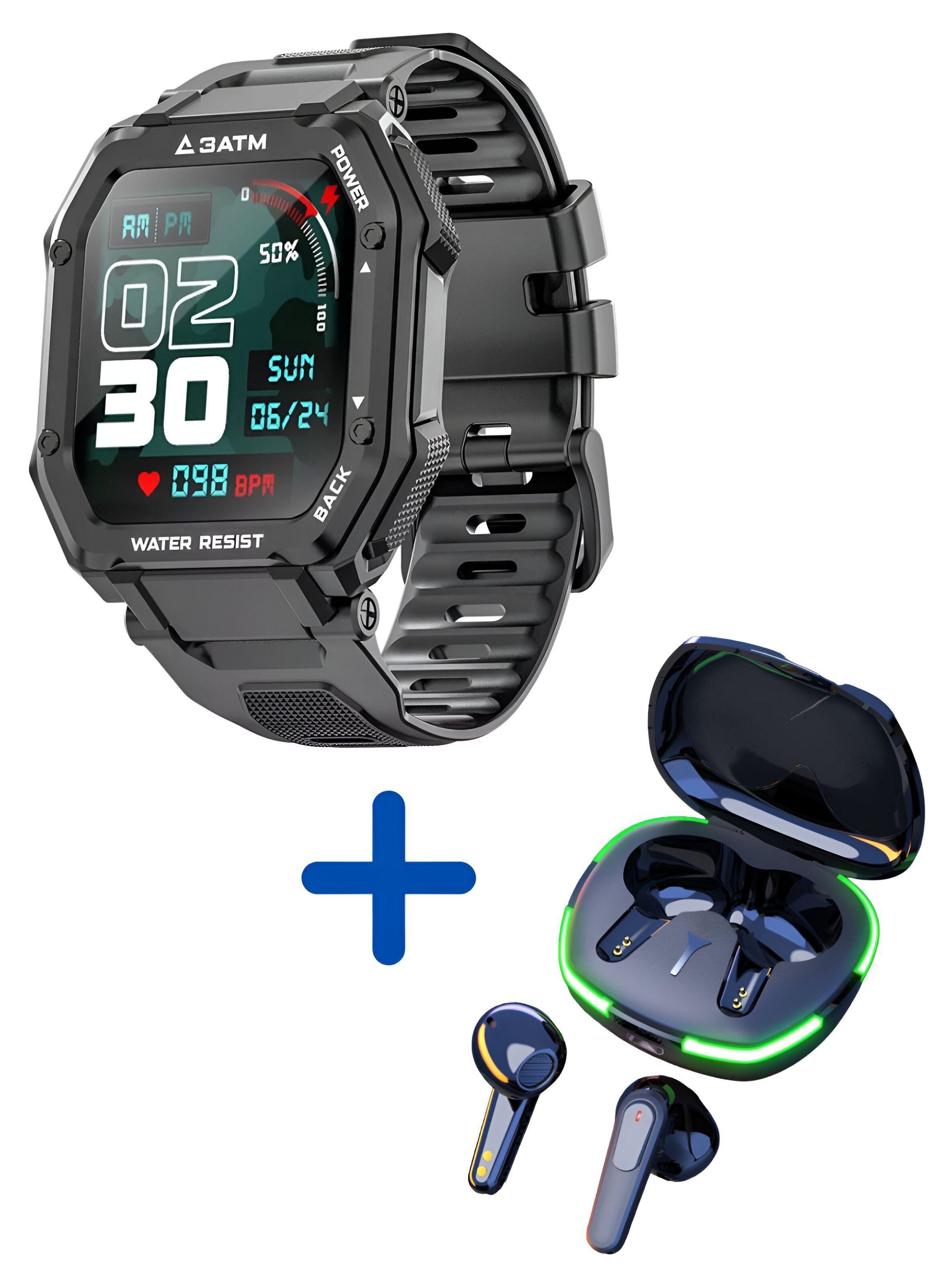 Smartwatch fitness y de regalo llévate unos Audífonos-0