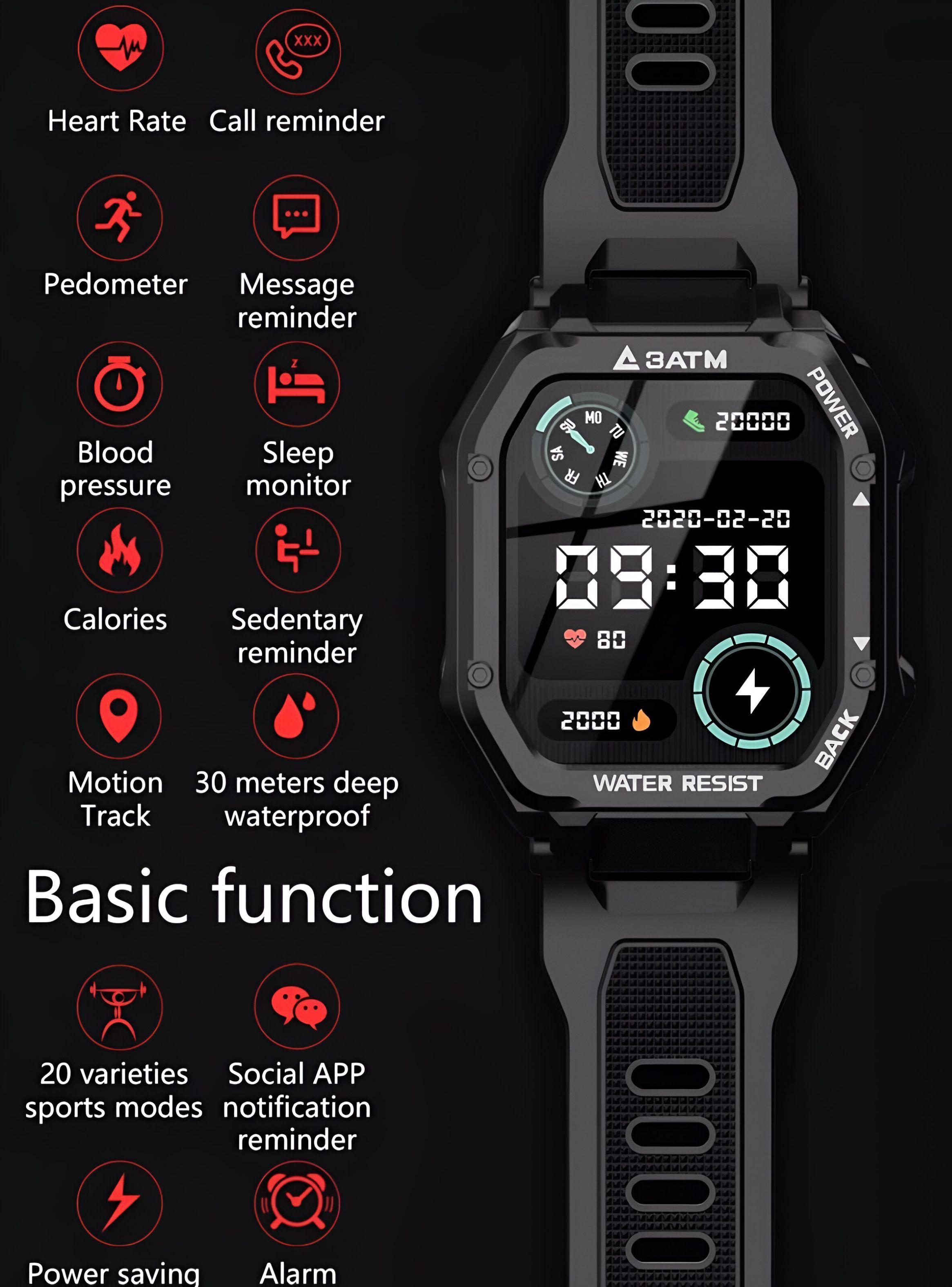 Smartwatch fitness y de regalo llévate unos Audífonos-4