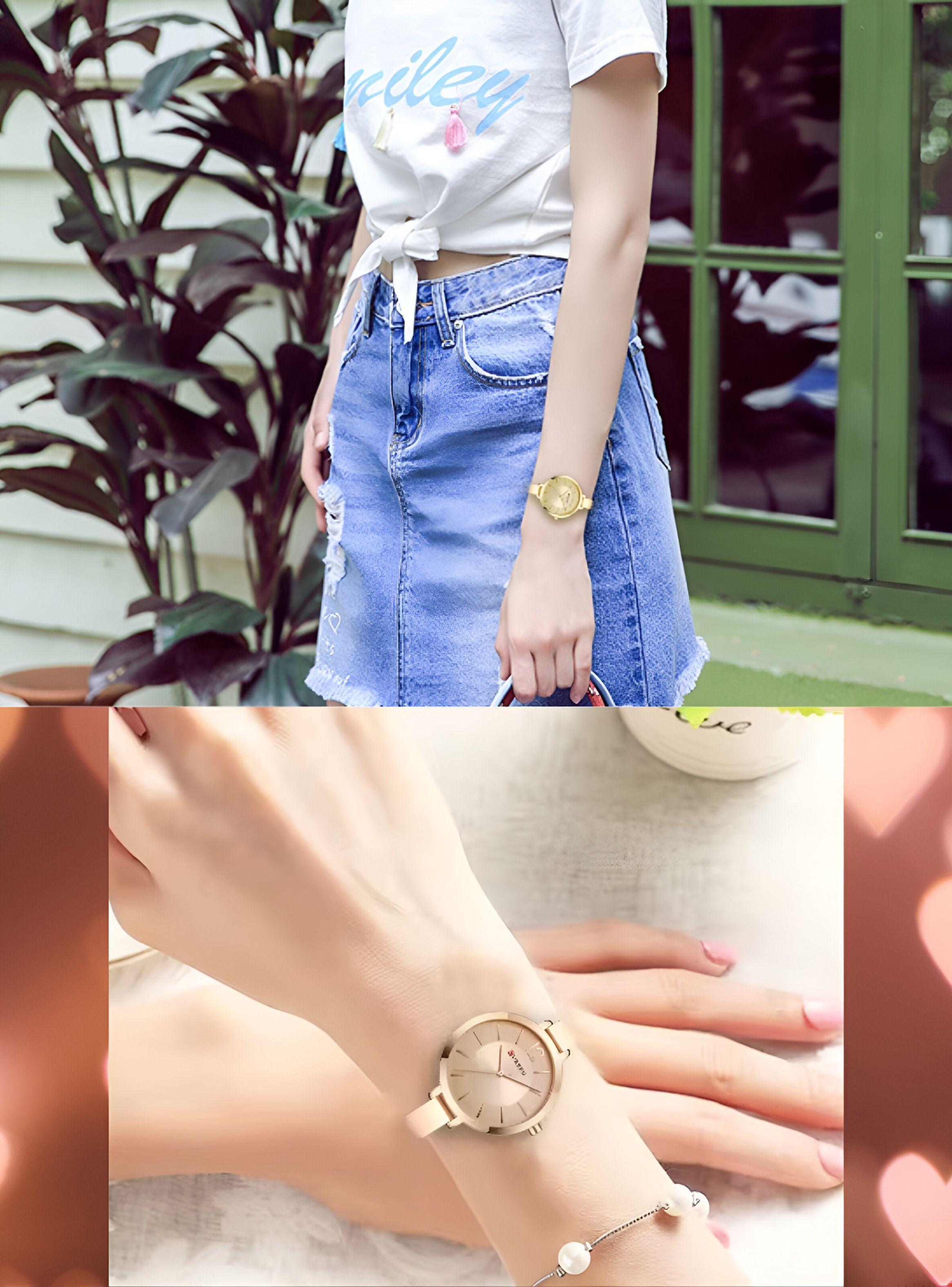 Reloj Curren original mujer de lujo y tecnología japonesa-1