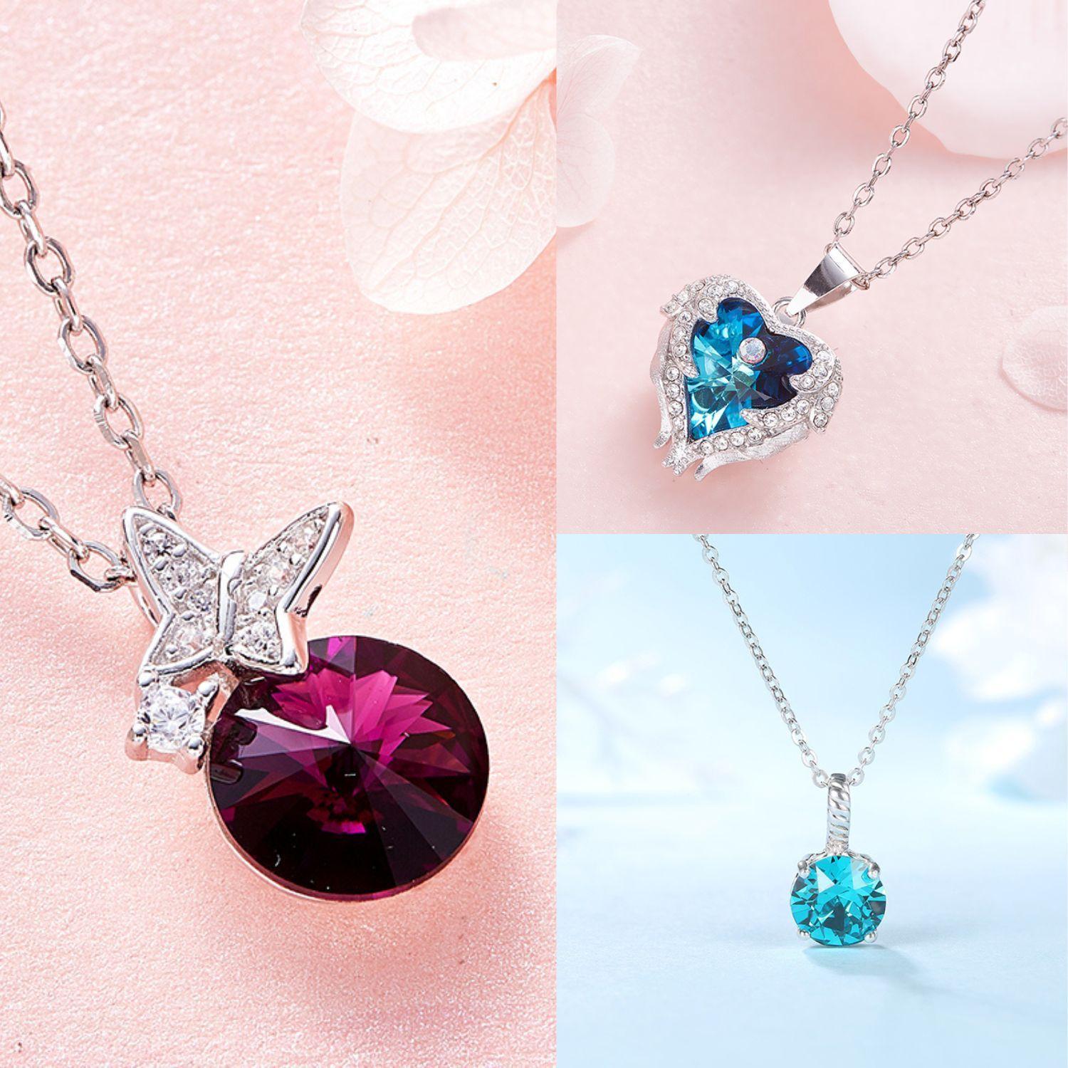 Reloj cuarzo mujer Skmei + 1 collar cadena plata 925 bañada en rodio cristal tipo diamante-2