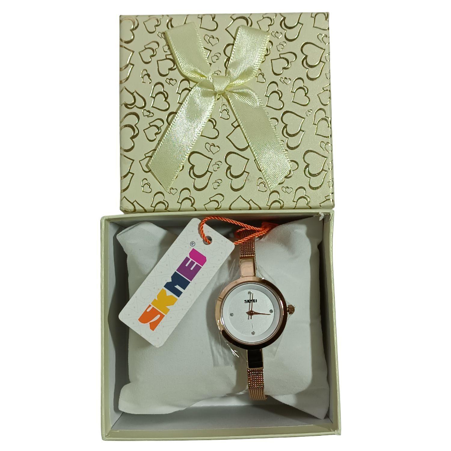 Reloj cuarzo mujer + 1 pulsera ultrafina acero inoxidable-4