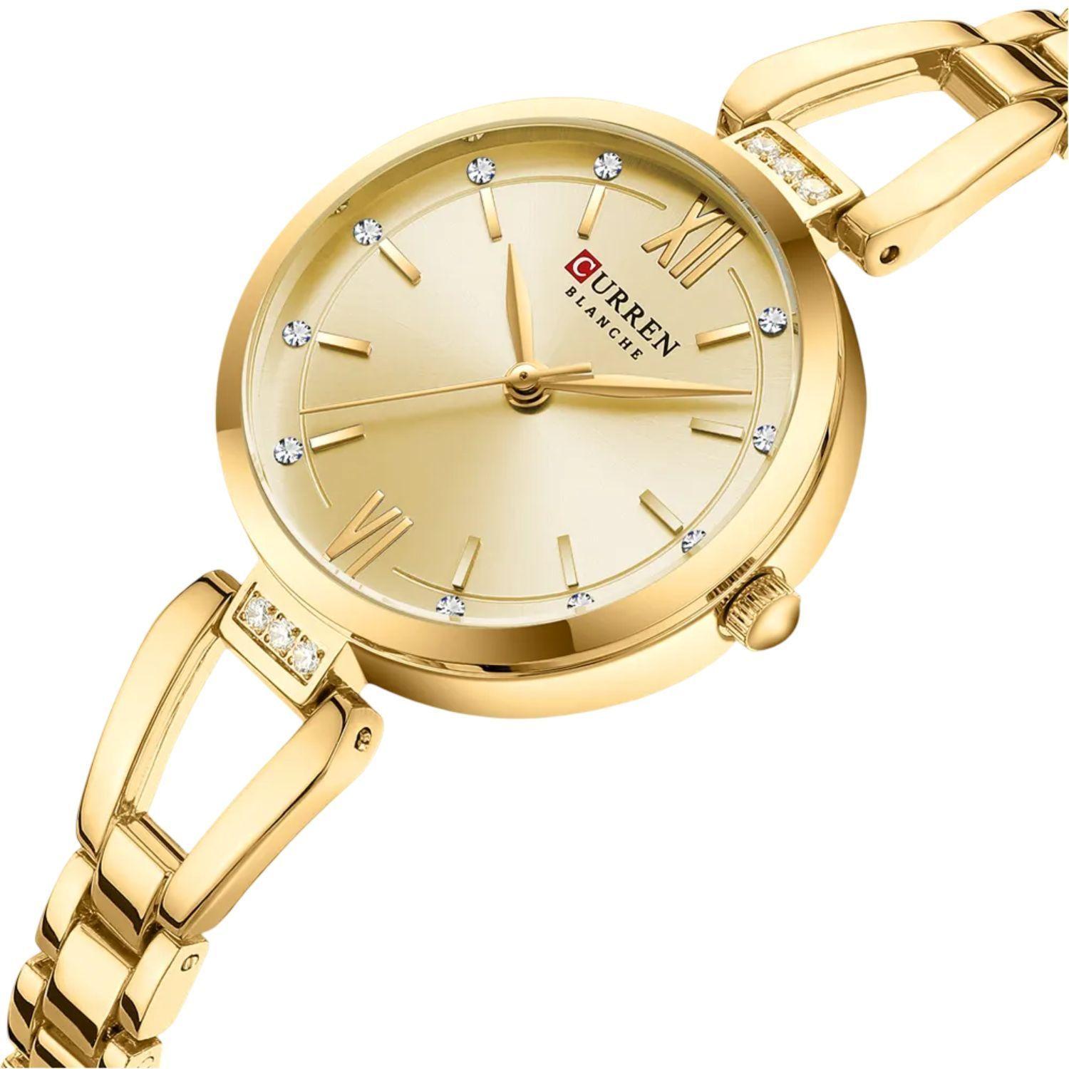 Reloj pulsera mujer Curren elegante análogo cristal strass-0
