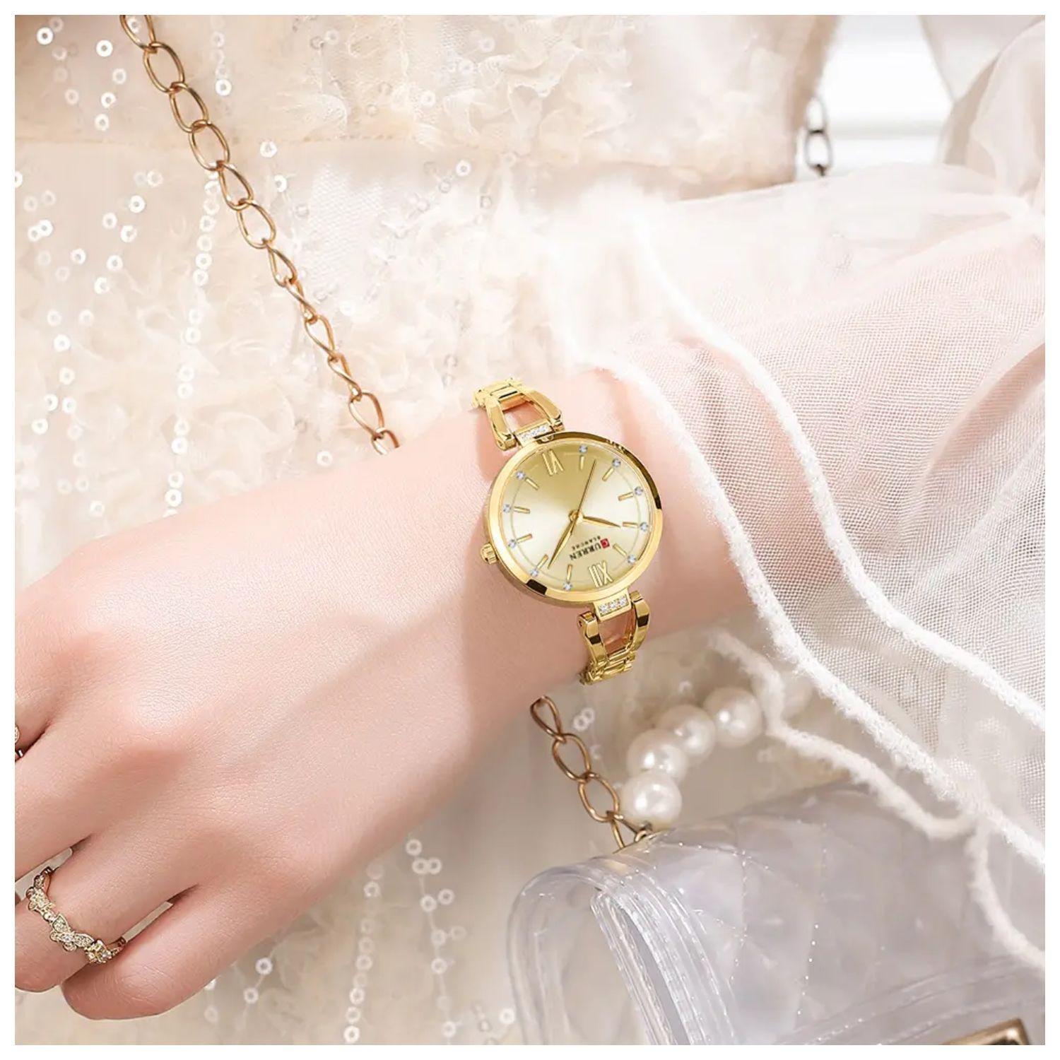 Reloj pulsera mujer Curren elegante análogo cristal strass-1