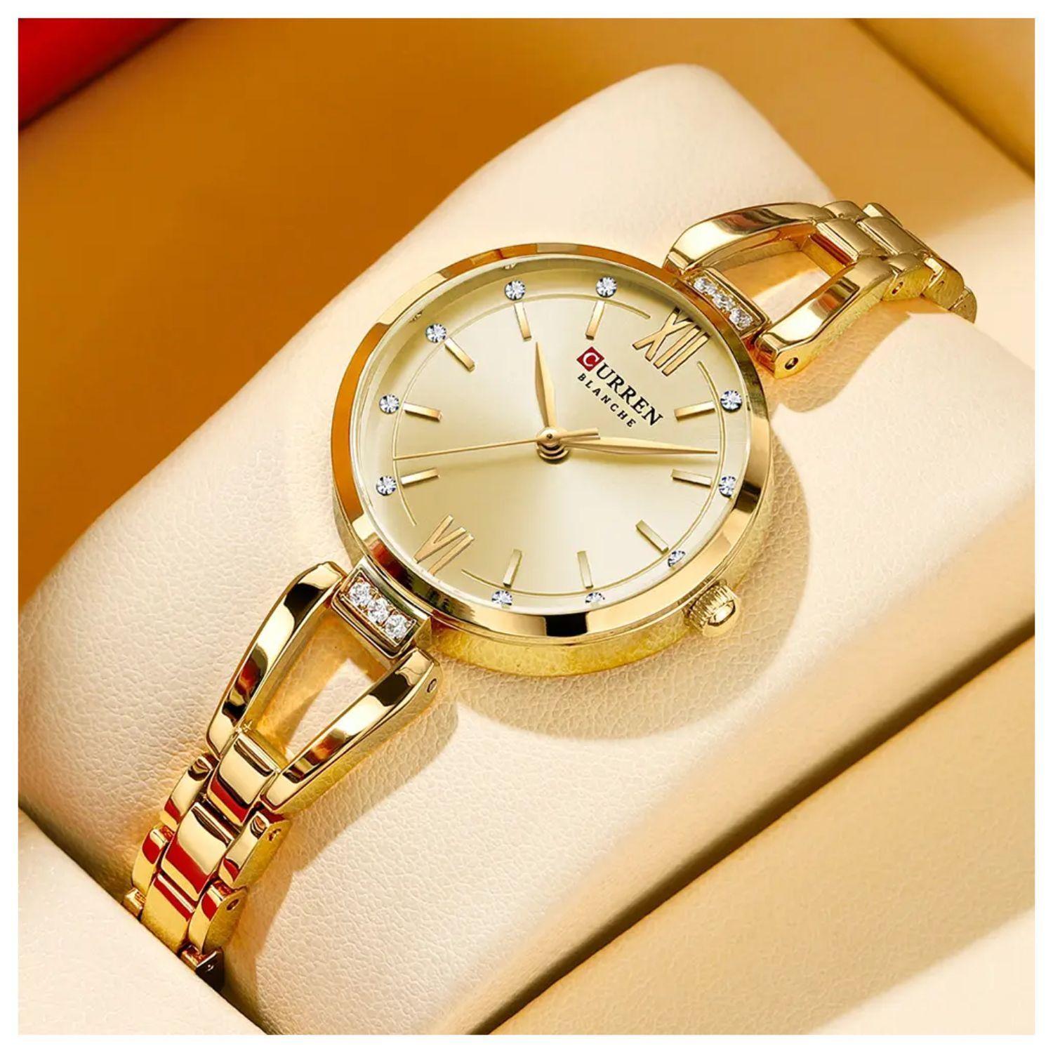 Reloj pulsera mujer Curren elegante análogo cristal strass-2