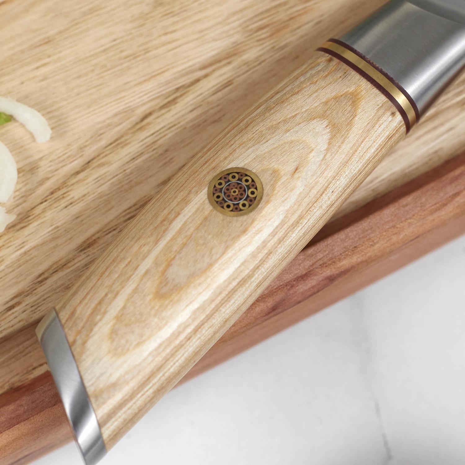 Cuchillo Cocina Chef 21.2cm Acero Compuesto c/ Funda Cuero-4