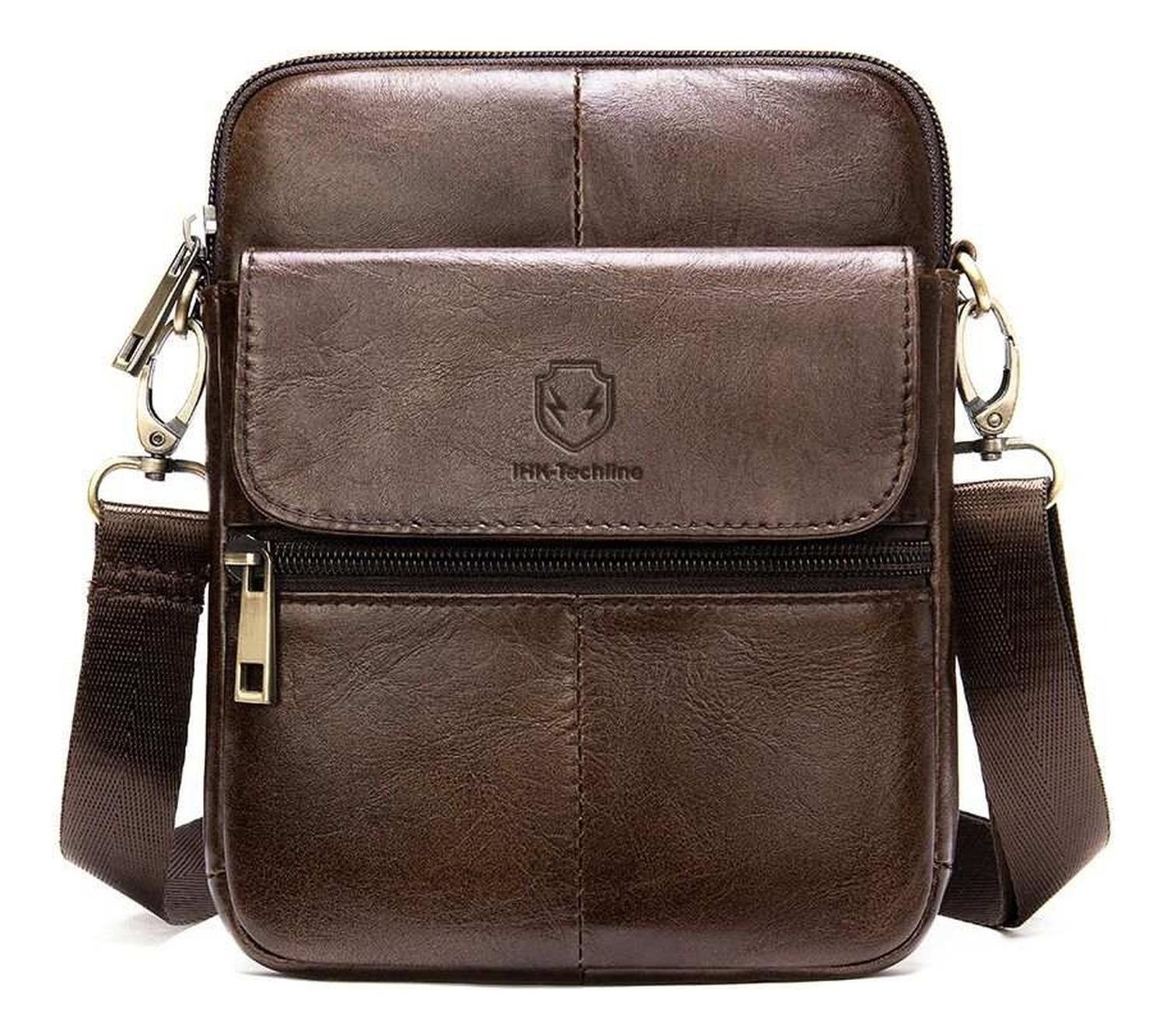 Ihk-techline Bolso Bandolera Retro Alta Calidad Cuero-0