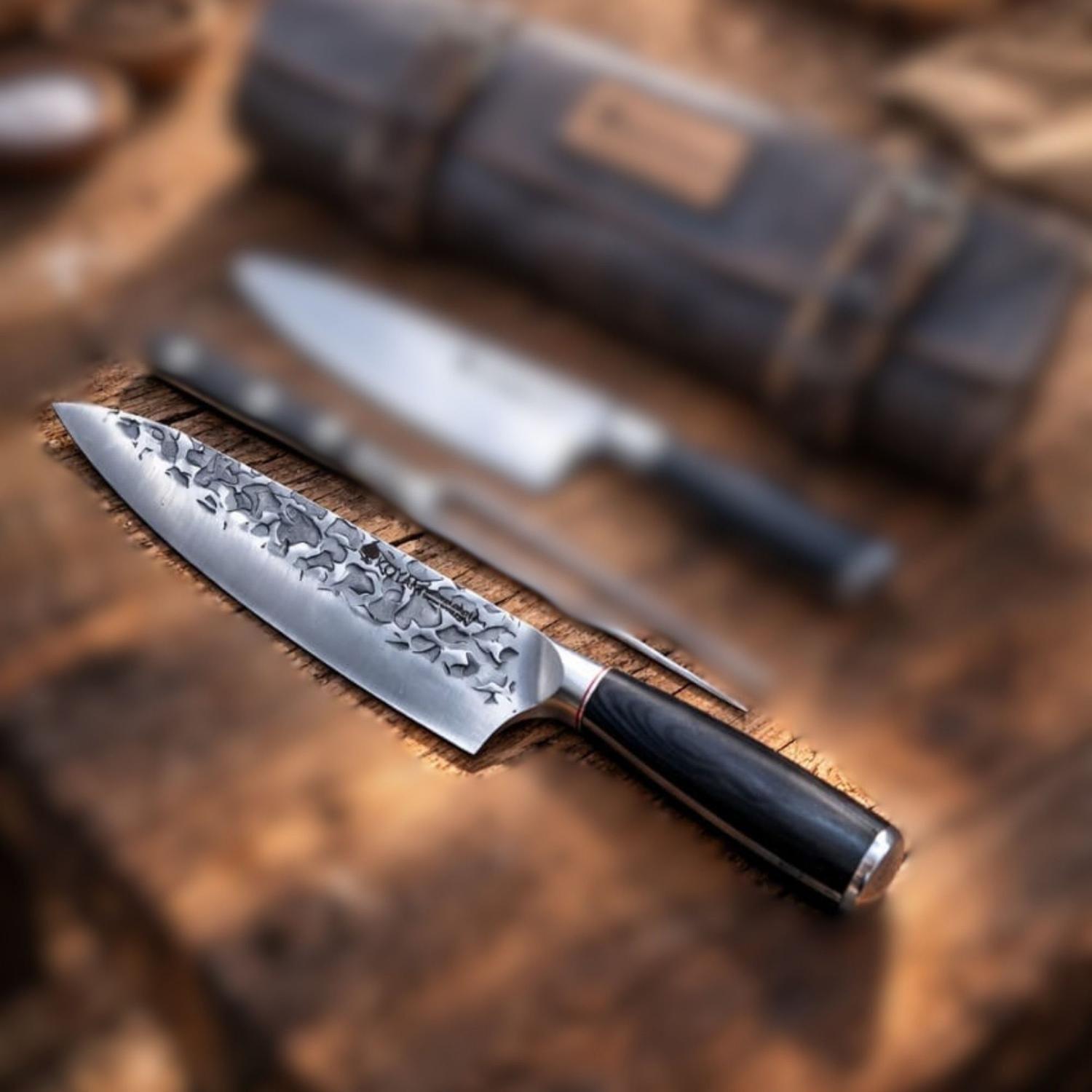 Cuchillo Chef Forjado Mano Acero 1.4116 20.5cm Koyam-2
