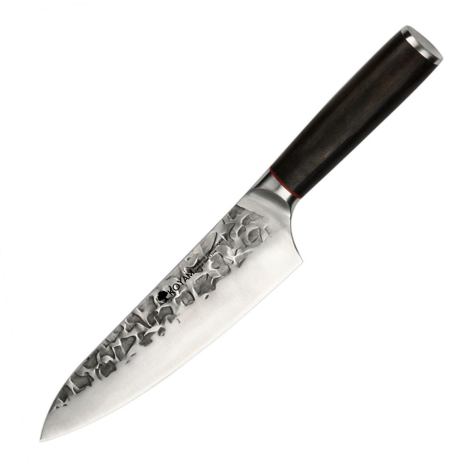 Cuchillo Chef Forjado Mano Acero 1.4116 20.5cm Koyam-3
