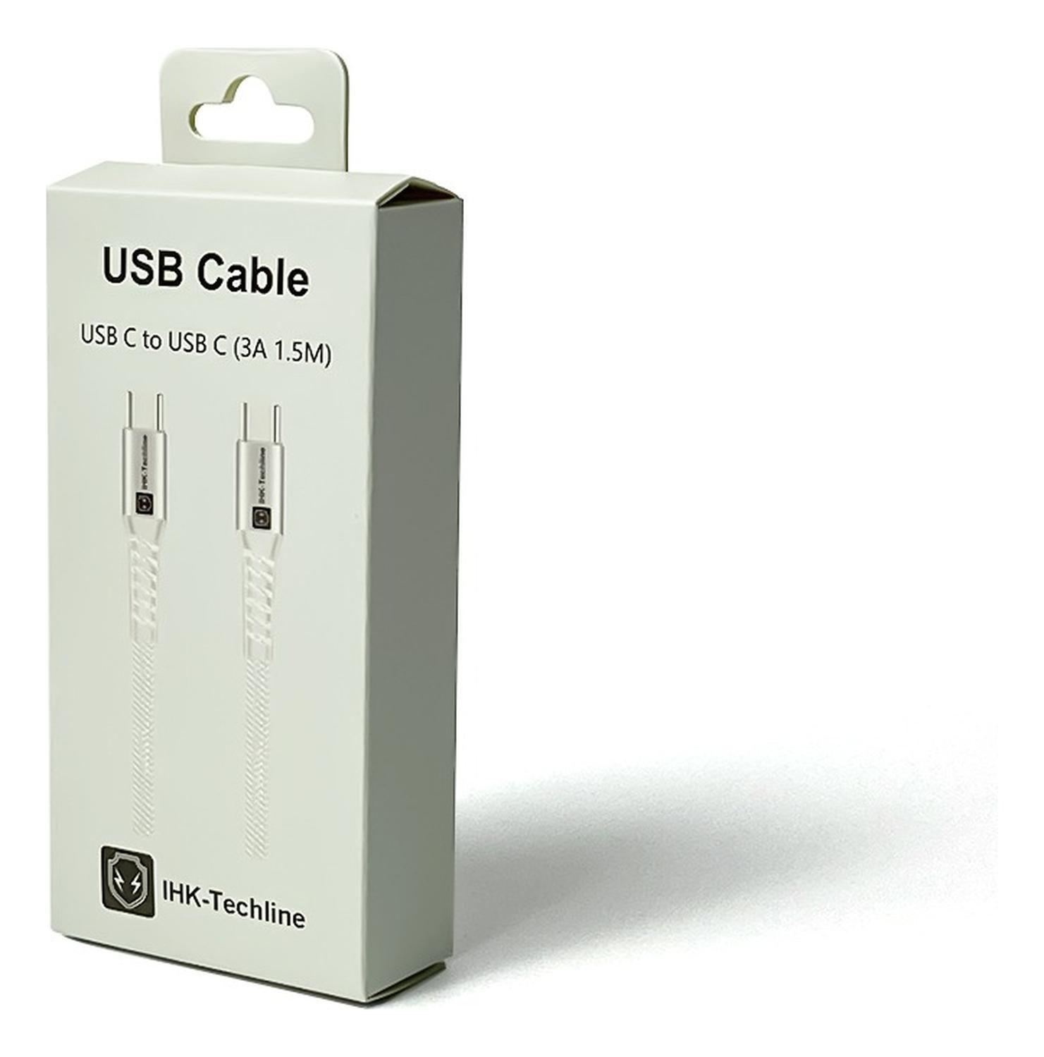 Cable C-C 1,5metros Carga Rápida Para Android y Iphone 15-2
