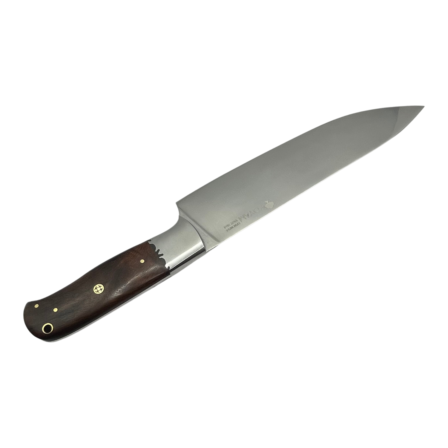Cuchillo Chef 32cm Café Acero 12C27 Hecho a Mano c/ Funda-2