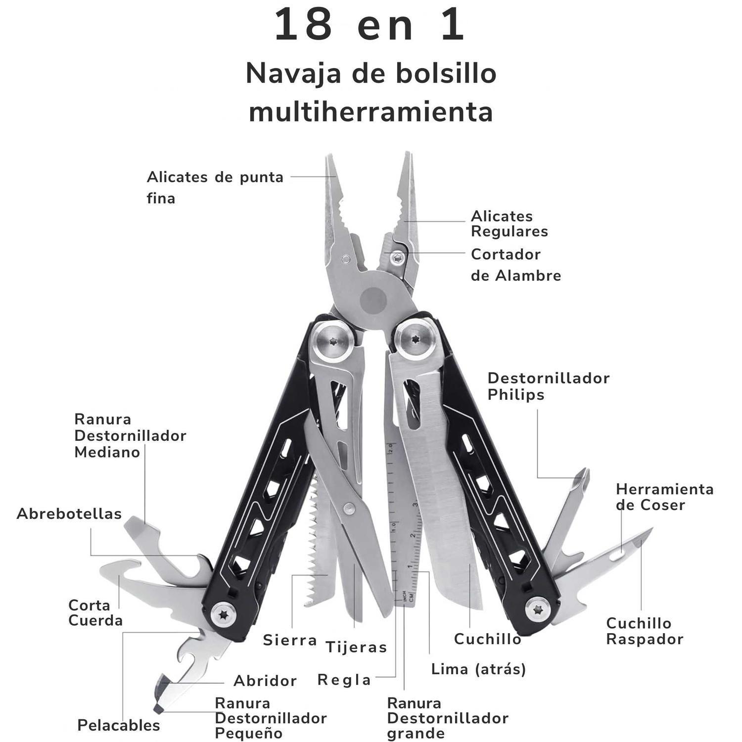alicate multiherramienta 18 en 1 Universal con cuchillo-2