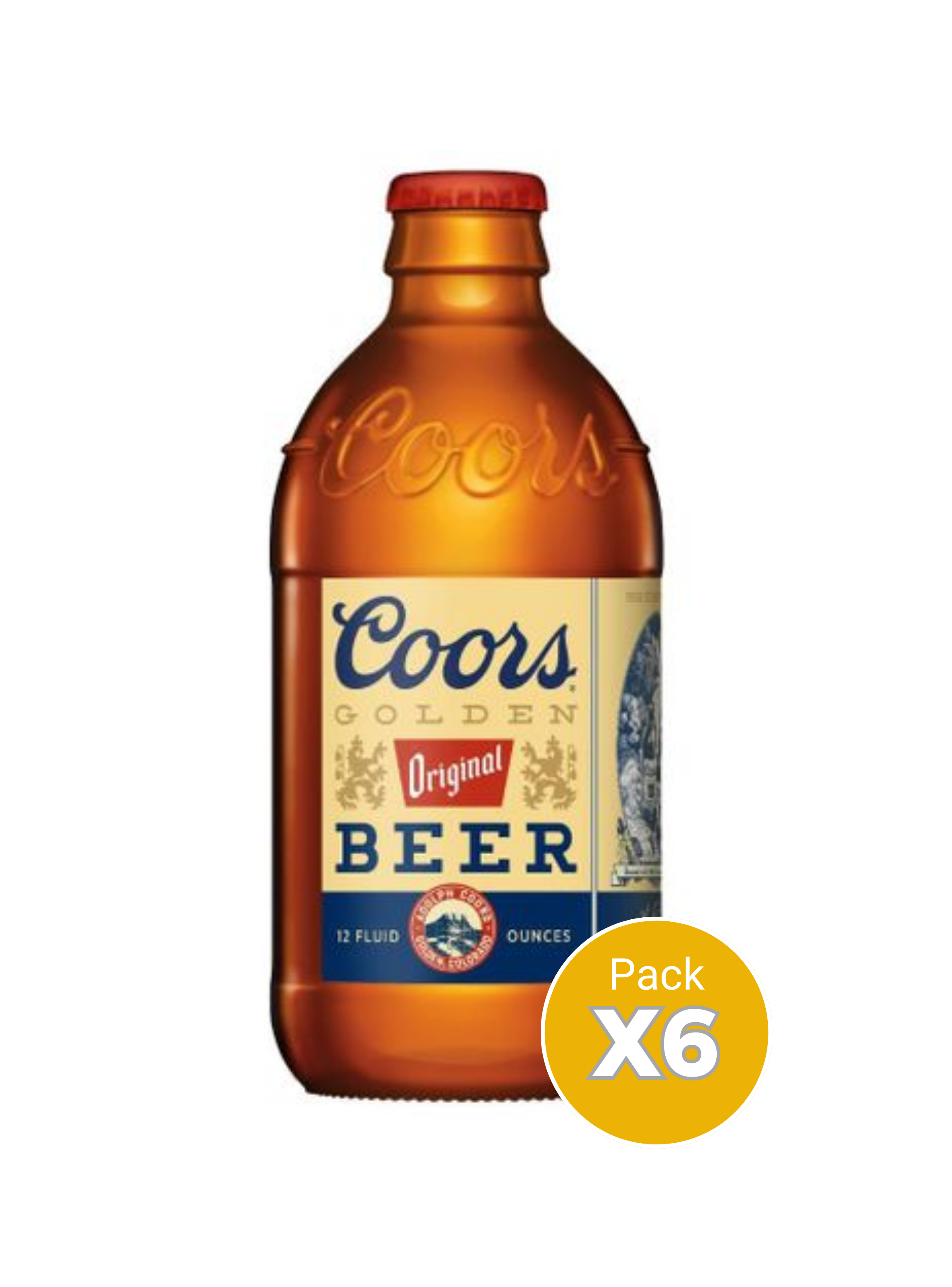 6X Cerveza Coors Lager botella 355 CC -1