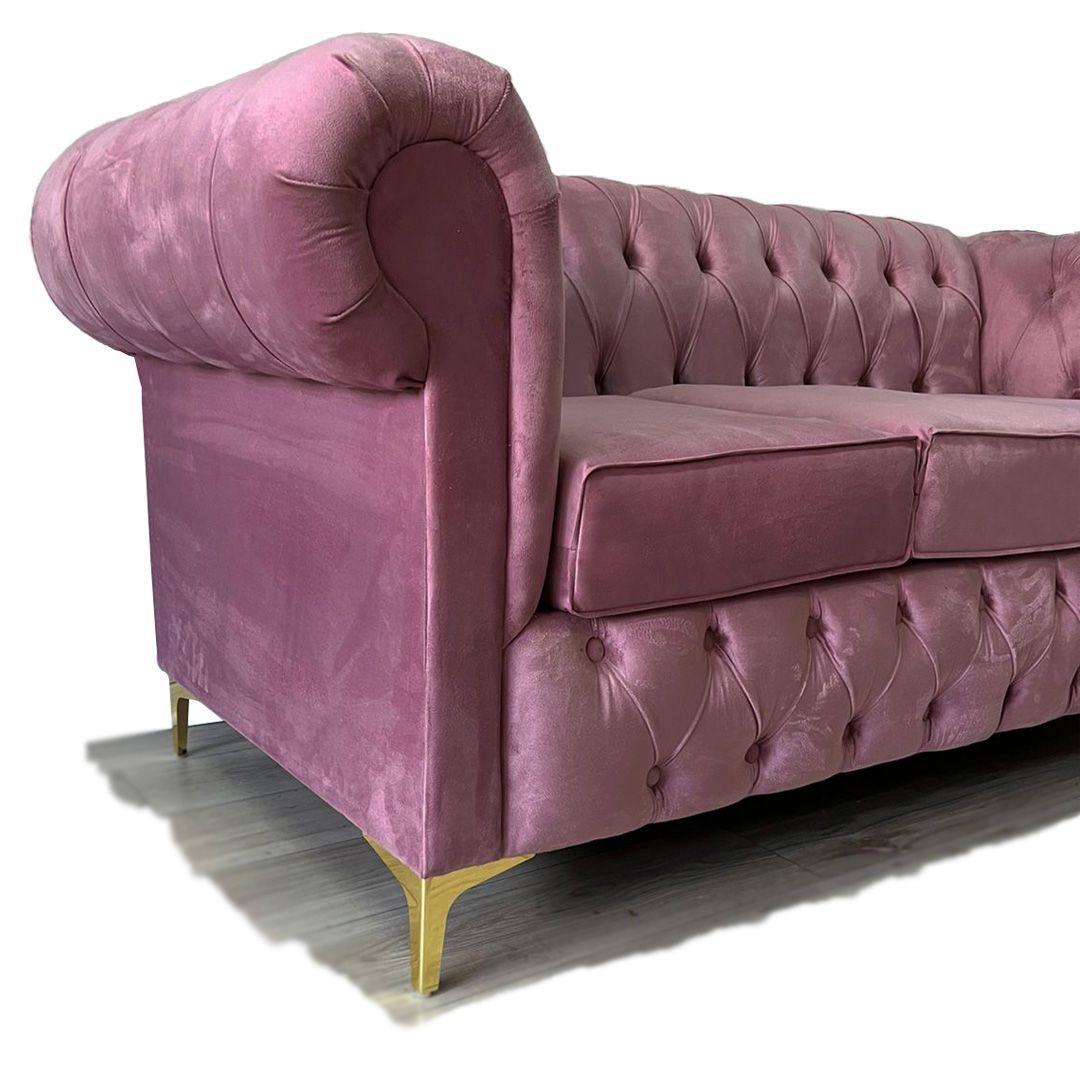 Sofa HVM Chestefield Palo Rosa 3C Pmetal-2