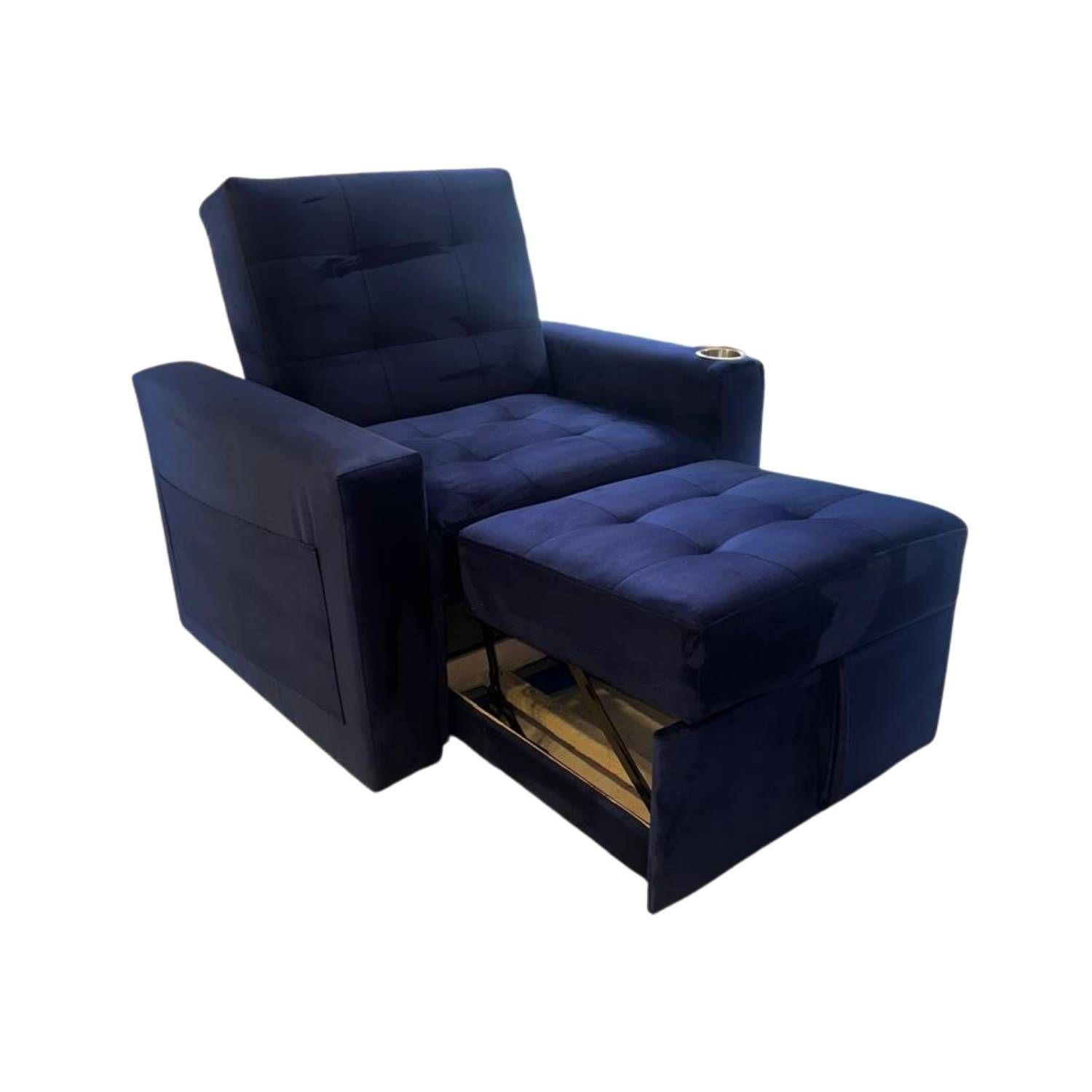 Sofa Cama HVM Cinema 1C Azul Marino Felpa-5