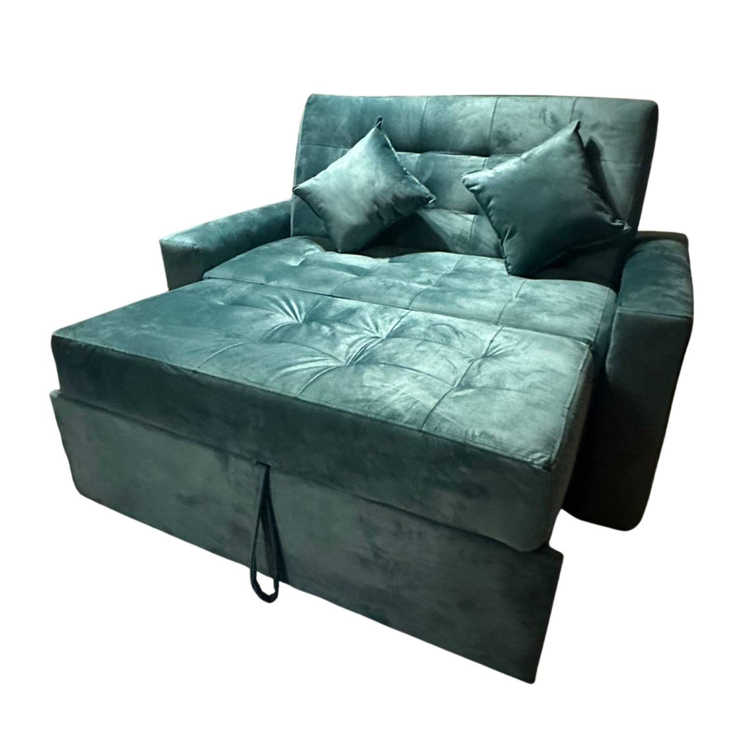 Sofa Cama HVM Cinema 3C Verde Esmeralda-4