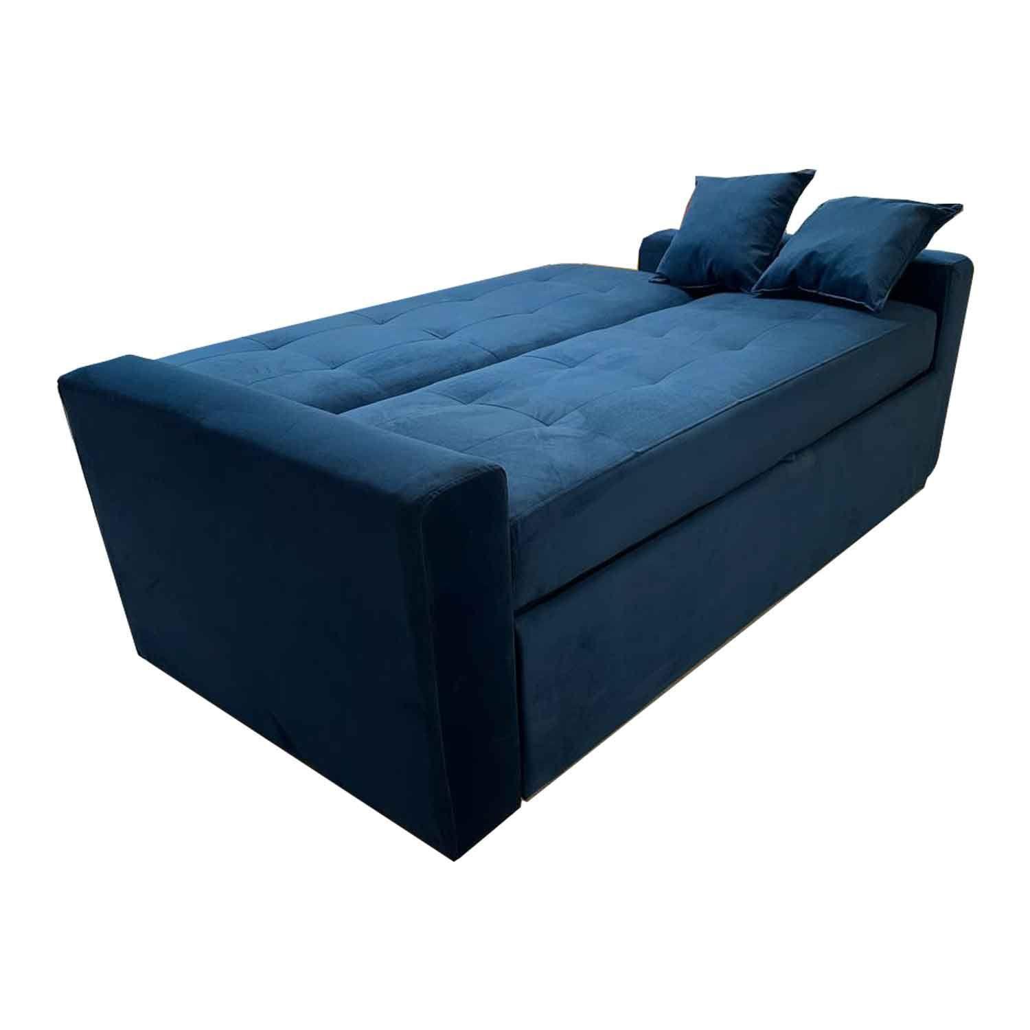 Sofa Cama HVM Cinema 3C Azul Felpa-2