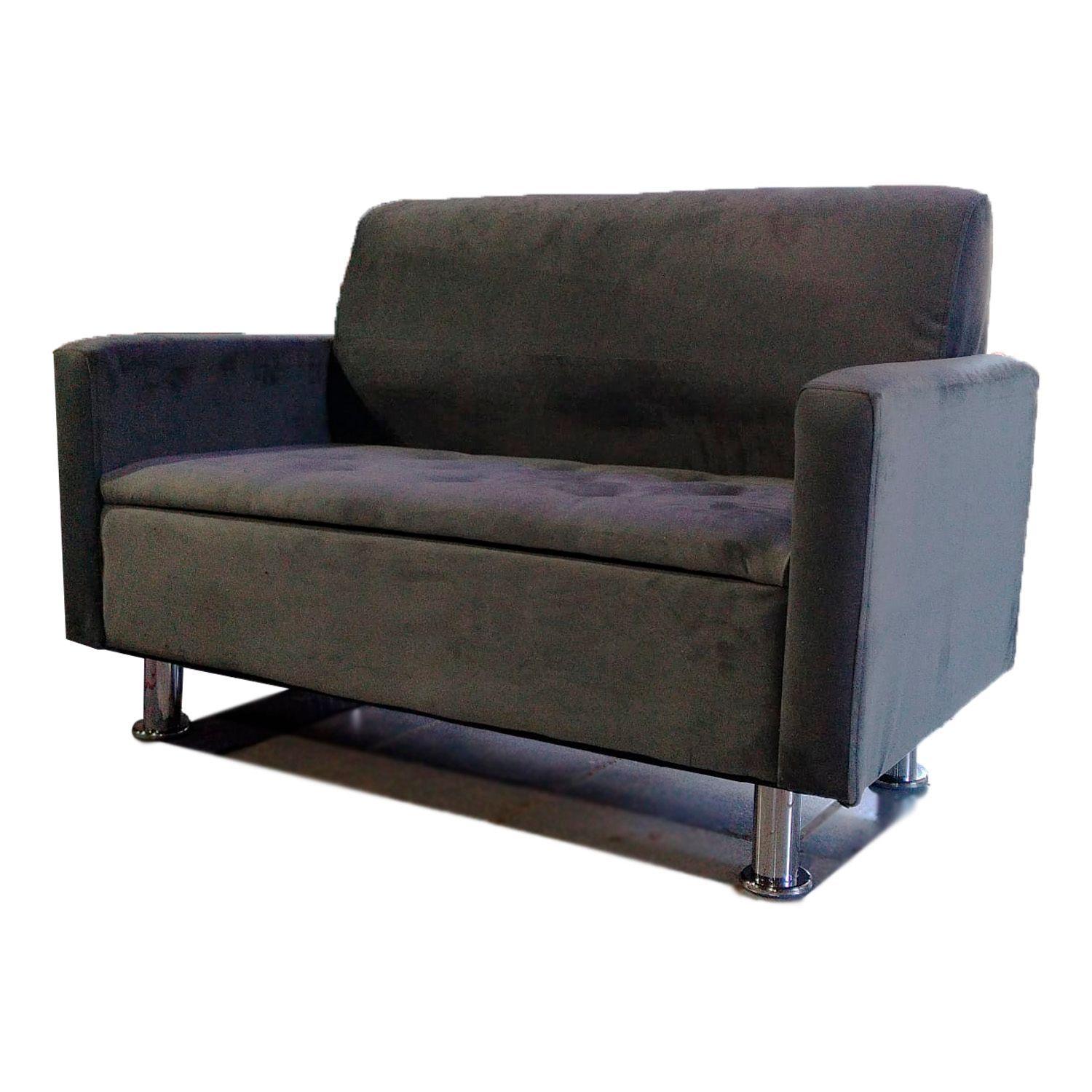 Mini Sillon Baul HVM Gris Felpa-2