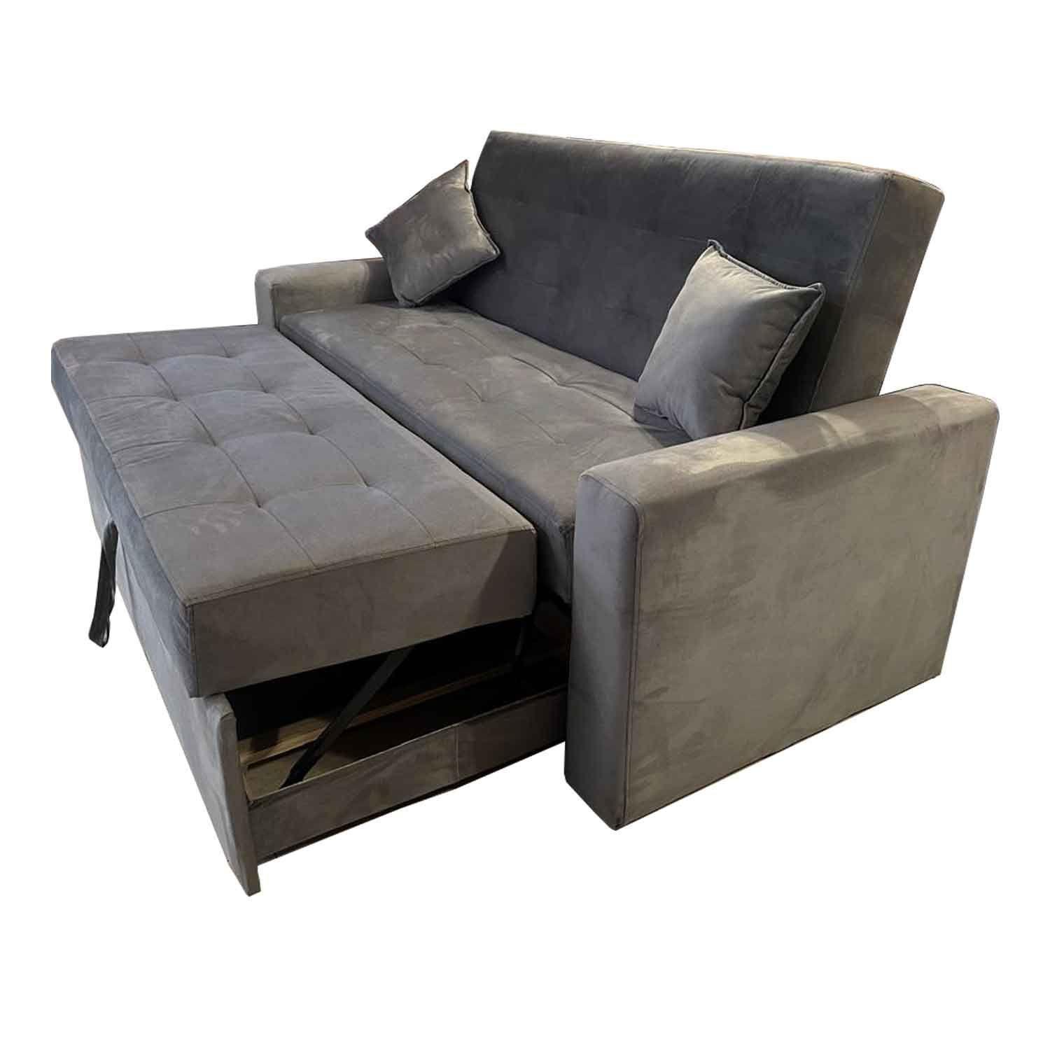 Sofa Cama HVM Cinema 3C Gris Felpa-5