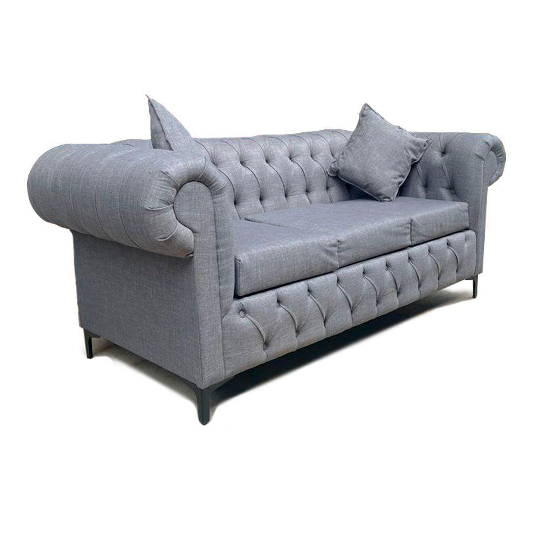 Sofa Chestefield Gris Lino 3C Pmetal-2