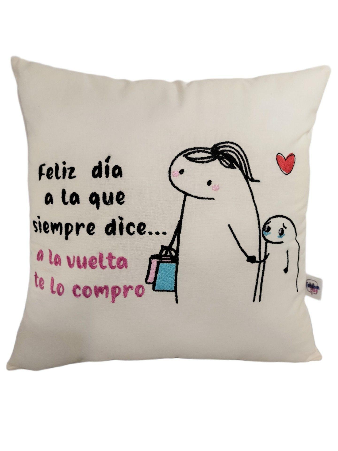 Regalo Dia de la Madre Cojin Bordado Super Mama ver a la vuelta-0