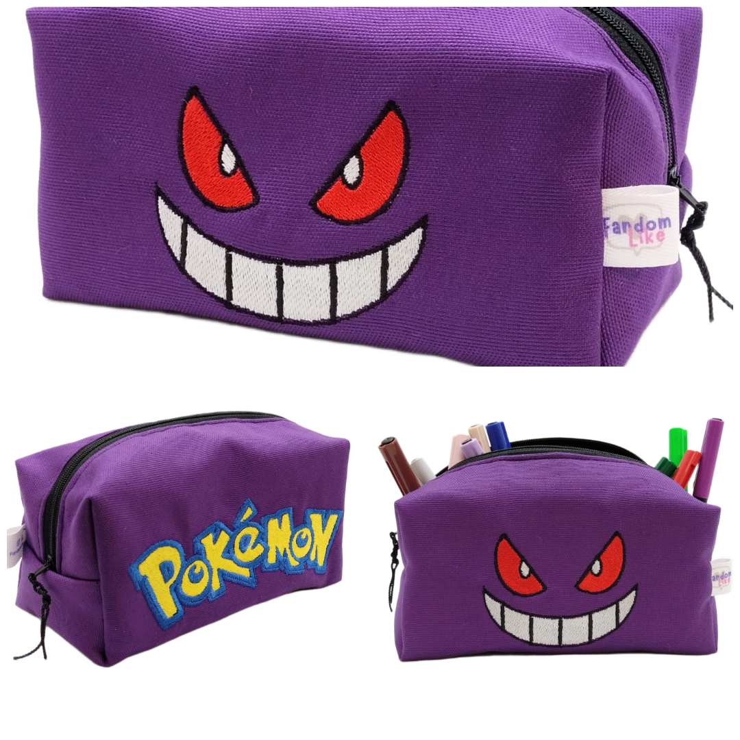 Estuche Bordado Gengar morado-3