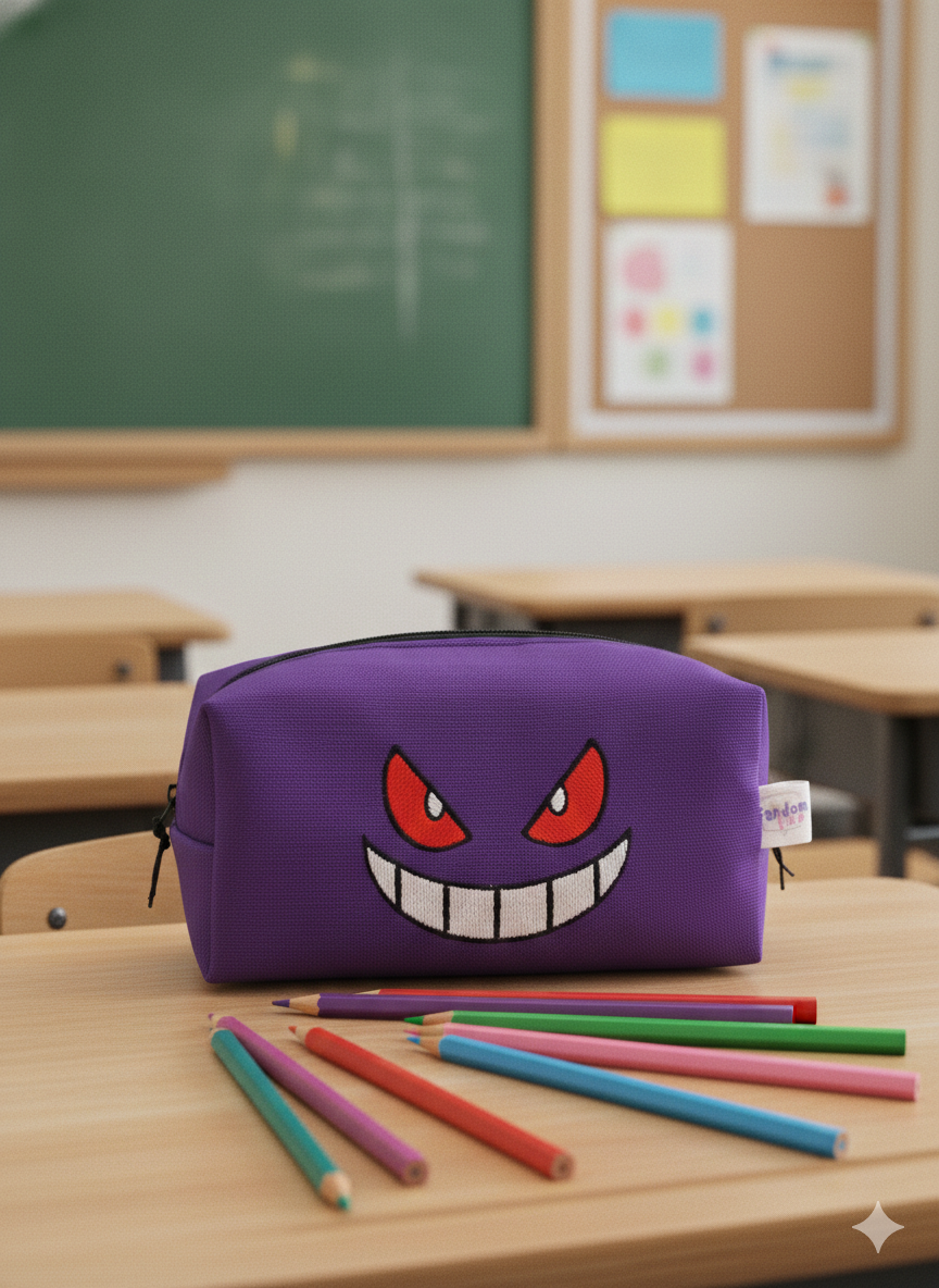Estuche Bordado Gengar morado-4