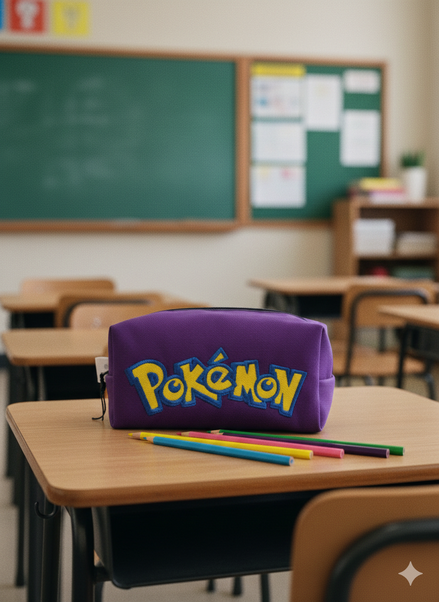 Estuche Bordado Gengar morado-5