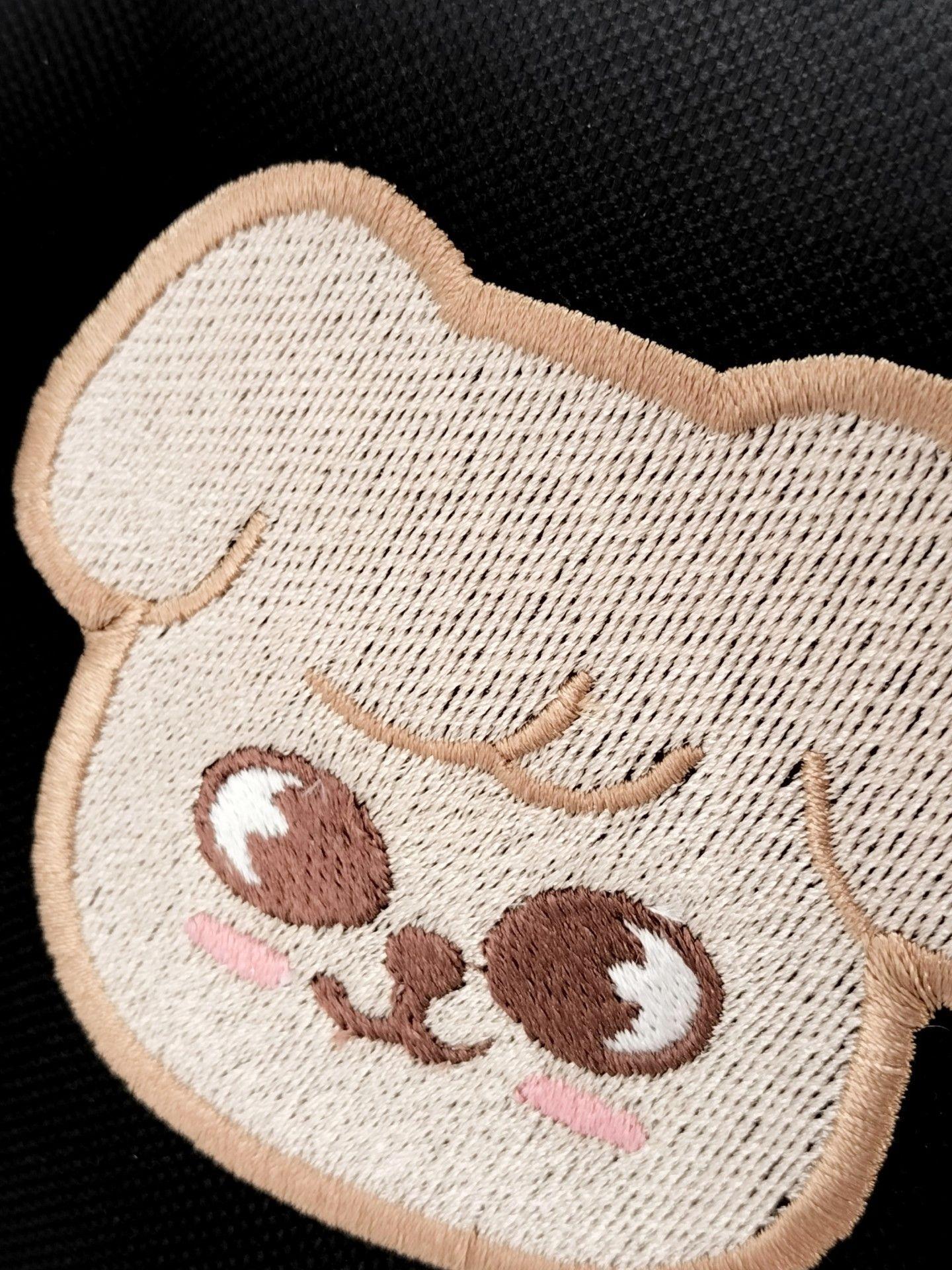 Estuche Bordado Stray Kids zoo PuppyM Negro K-Pop-3