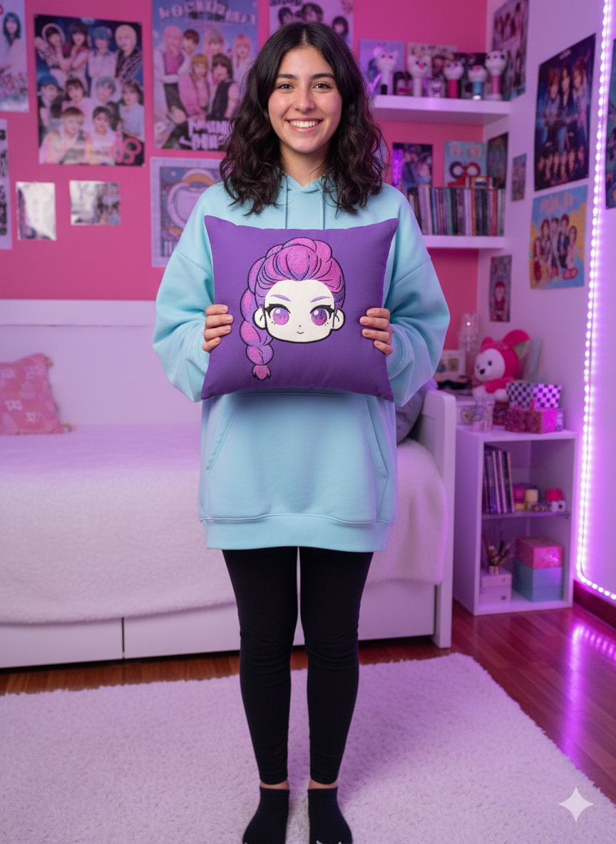 Cojin Bordado Rumi Kpop Demon Hunter Kpop Huntrix-2