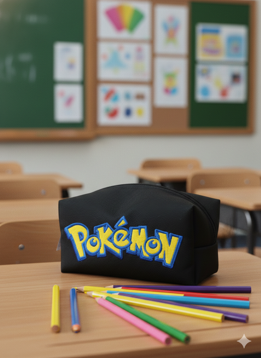 Estuche Bordado Gengar Negro-5