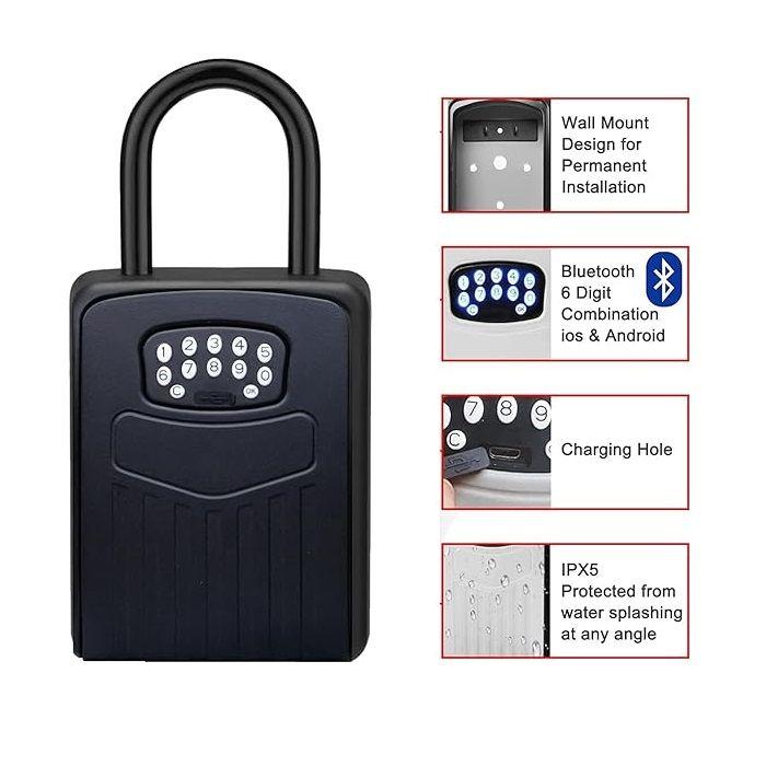 Caja Seguridad Llaves Inteligente TUYA Con Colgador Wifi-2