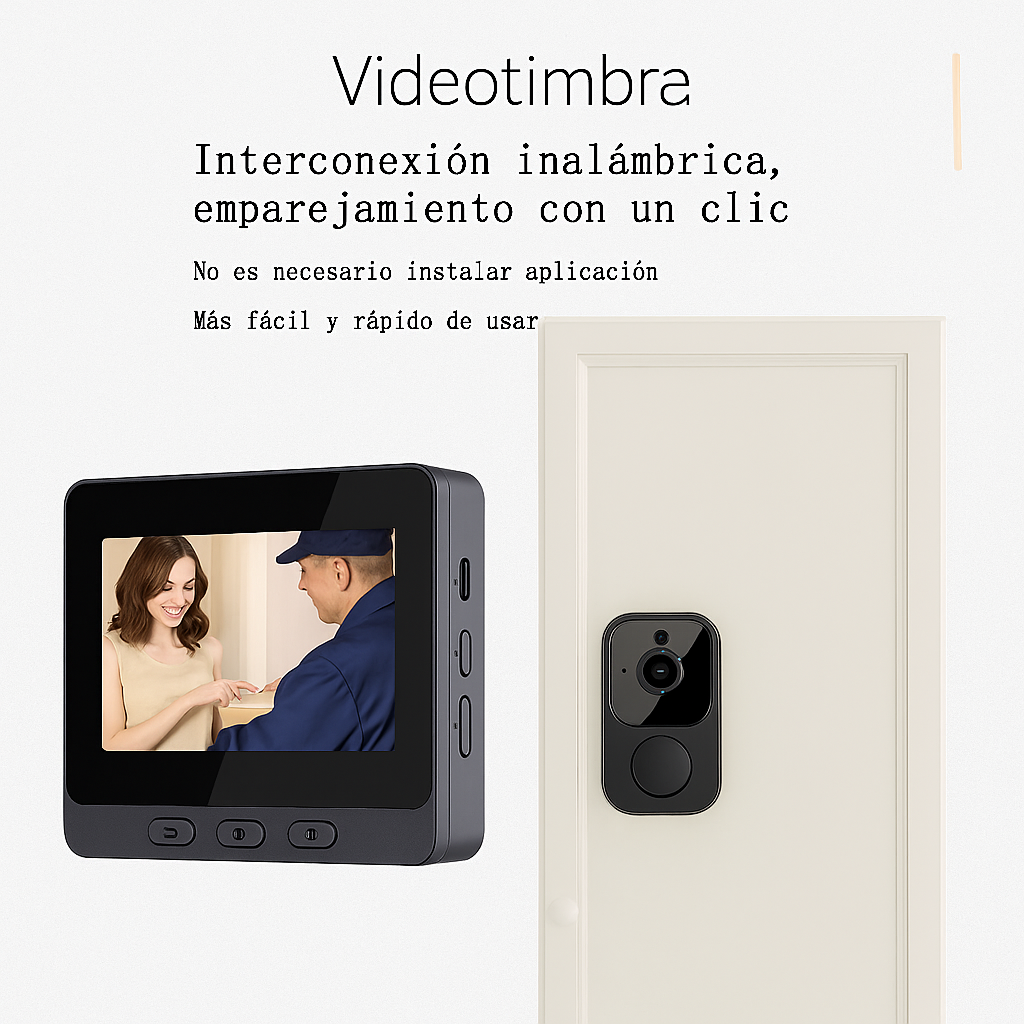 Timbre con Pantalla Inalámbrica Portátil-5