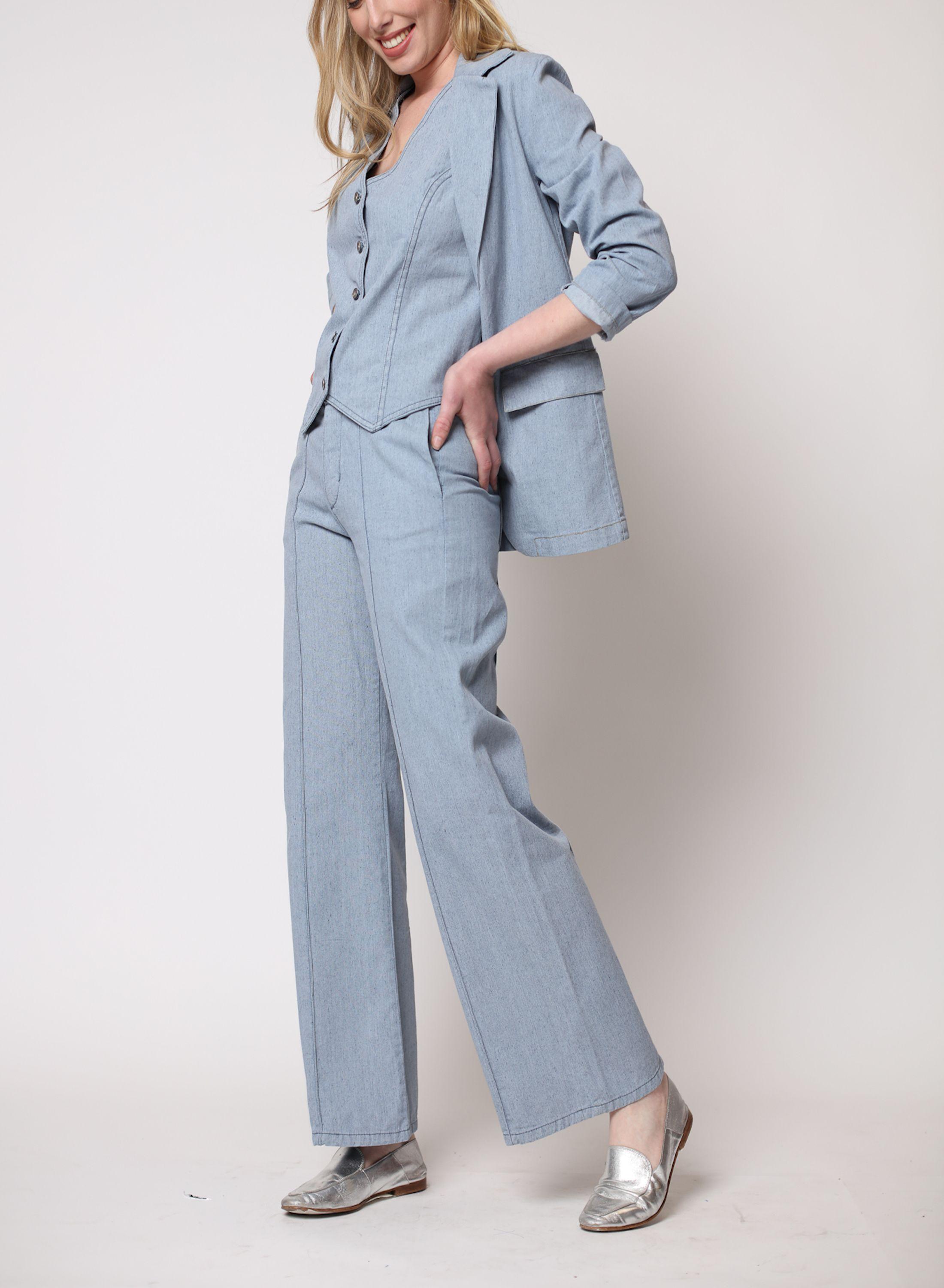 Pantalon  Twing Pierna Recta Celeste-0