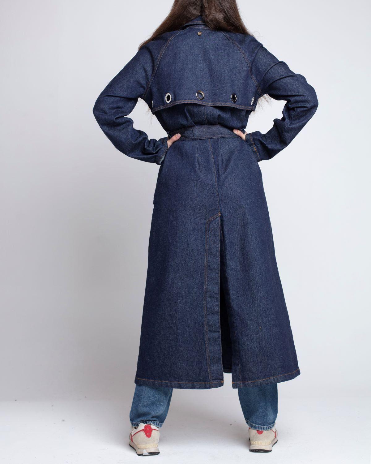 Trench con ojetillo denim-1