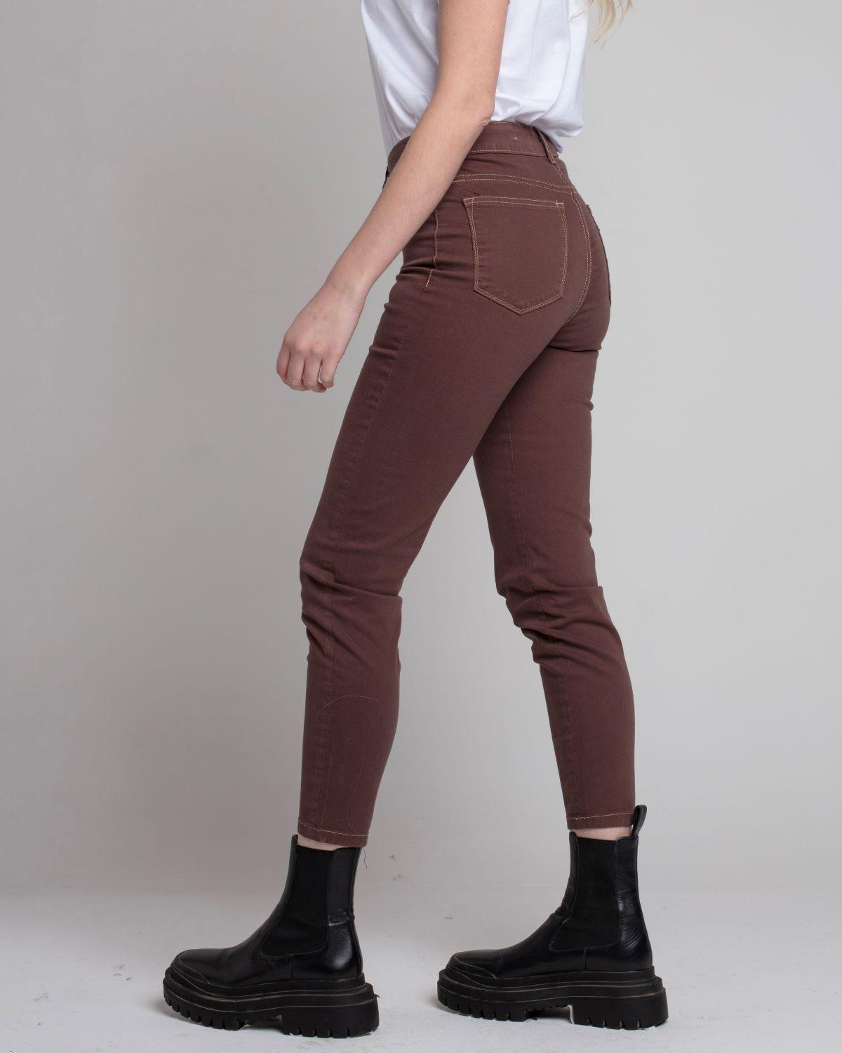 Jeans  Skinny basico Café-2