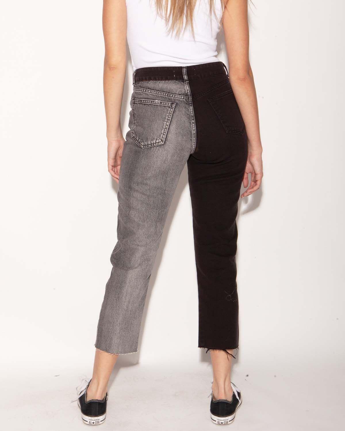 Jeans Rebeca Bicolor Negro-2
