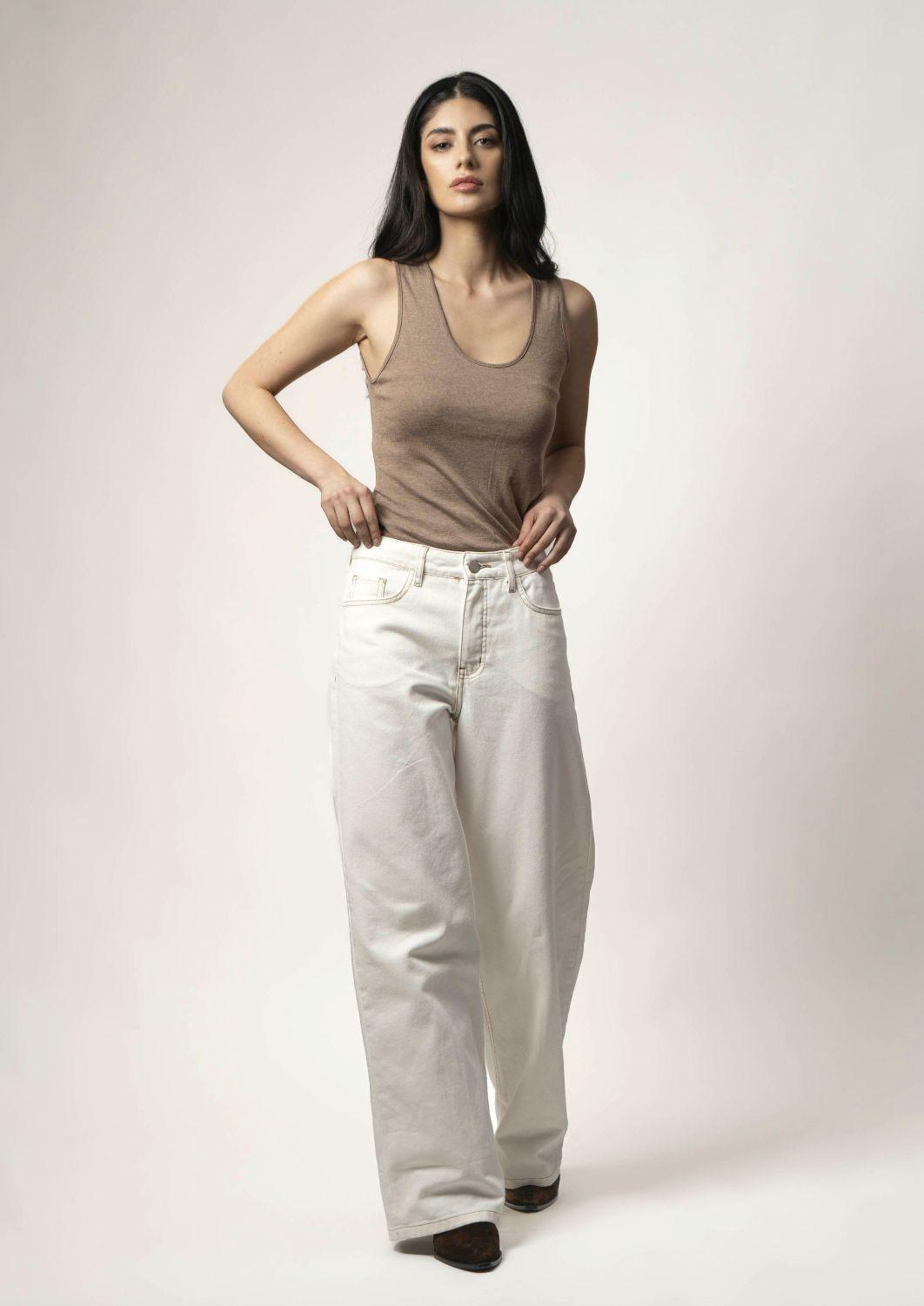 Jeans Wid Leg Stella Blanco-0